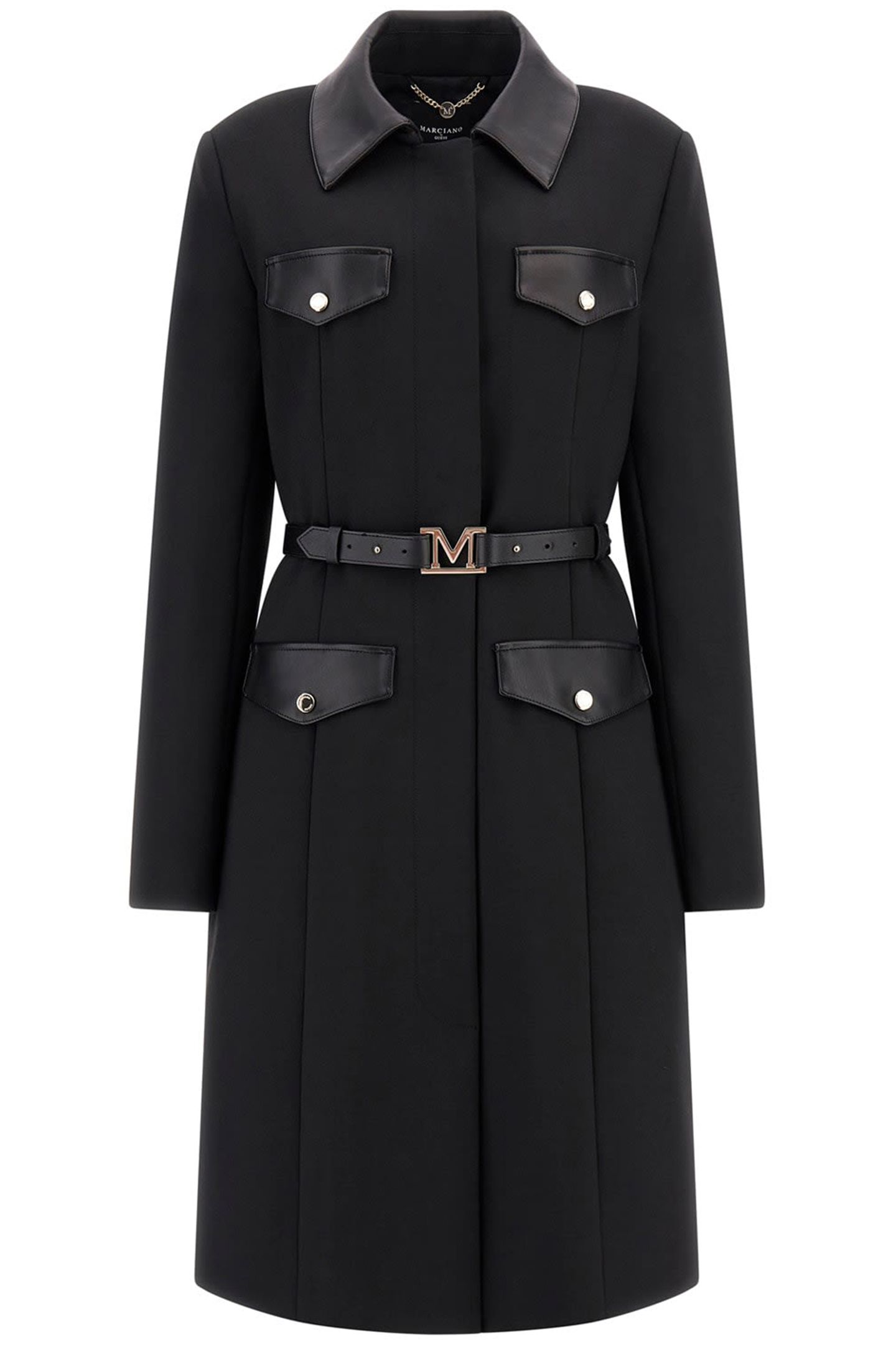 MARCIANO BY GUESS DILETTA BELTED LONG JET BLACK 4