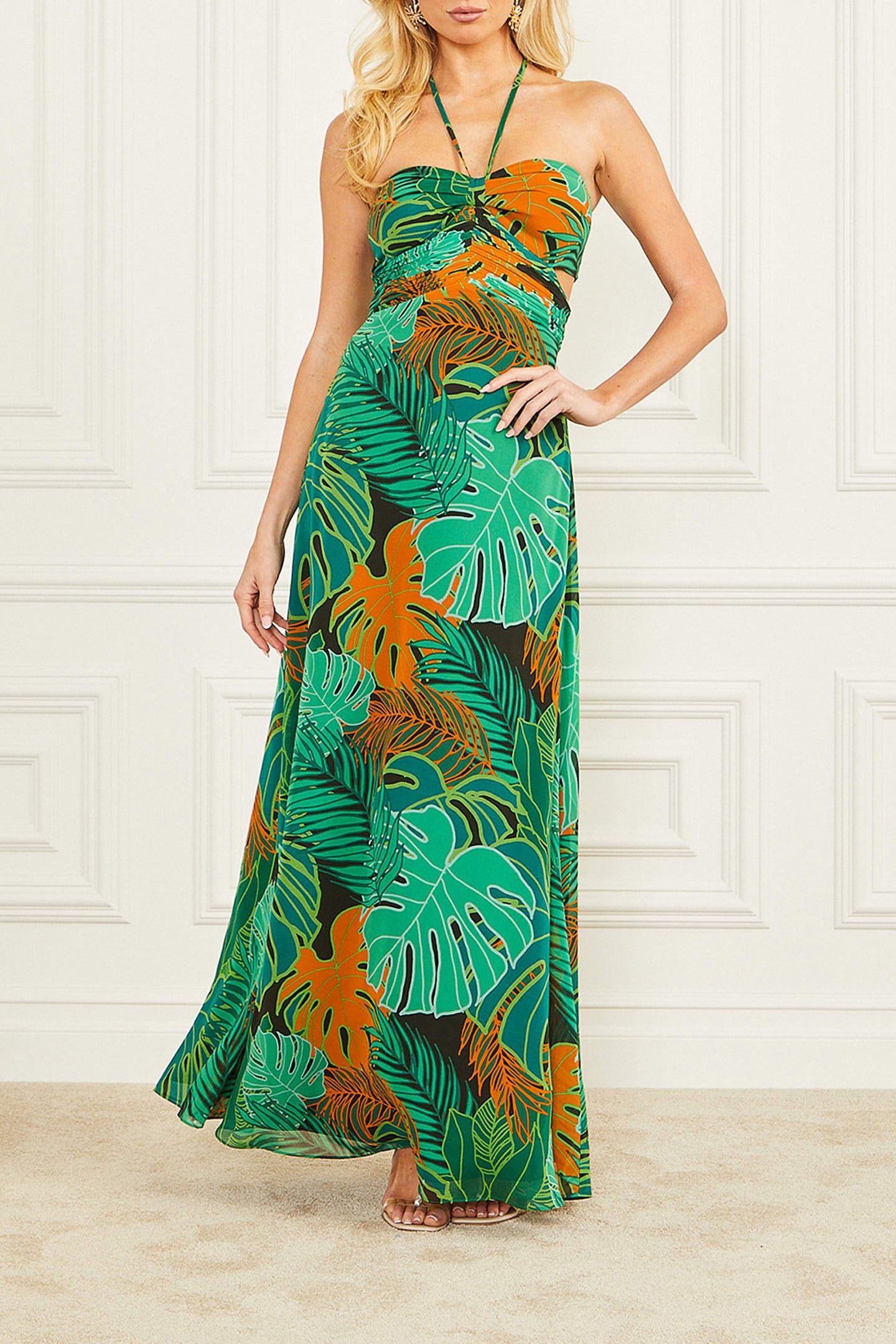 MARCIANO BY GUESS AMAZON SL MAXI DRESS AMAZON LEAF 1