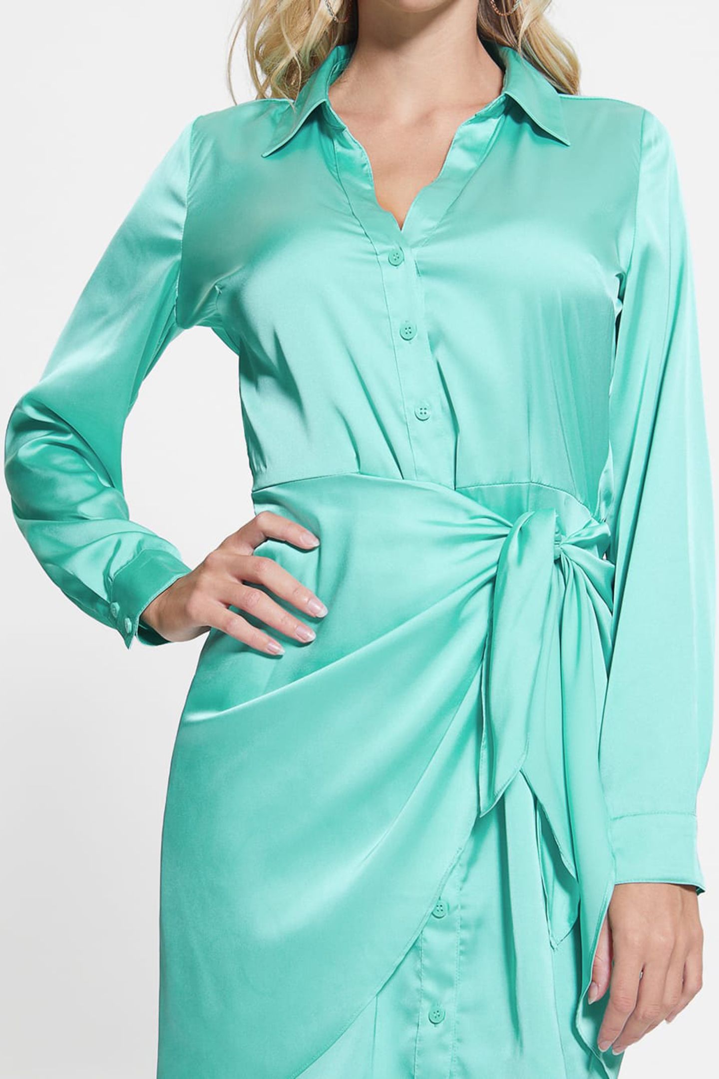 GUESS ECO ES LS ALYA DRESS NEW POOL BLUE 5