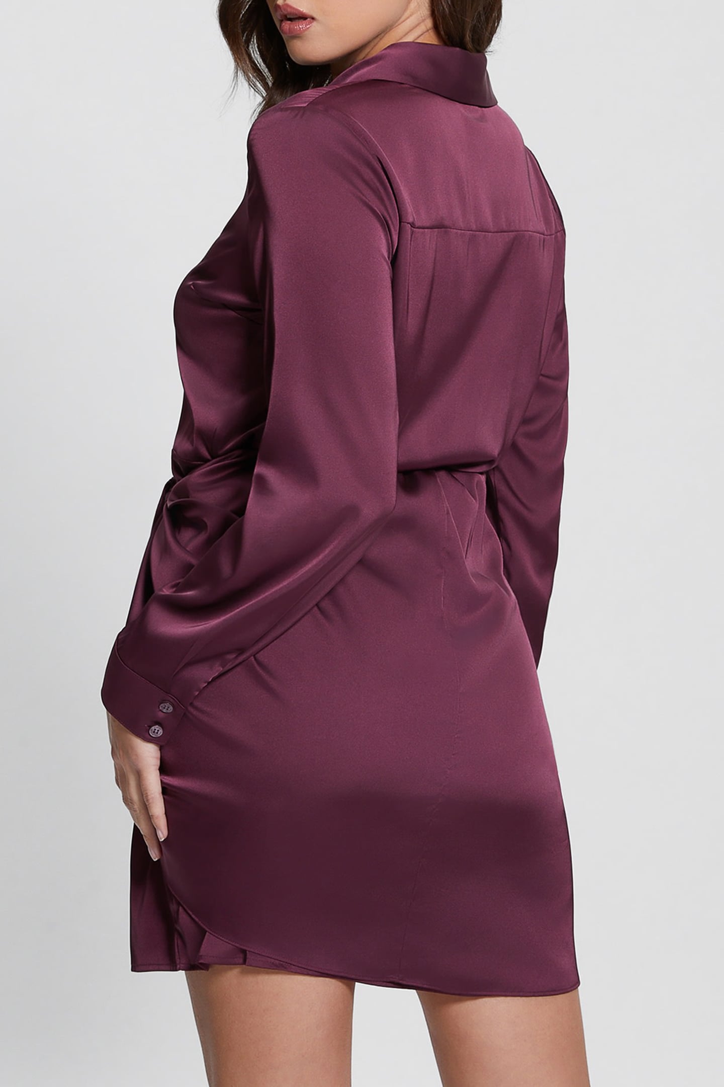 GUESS ECO ES LS ALYA DRESS BLACK CHERRY 2