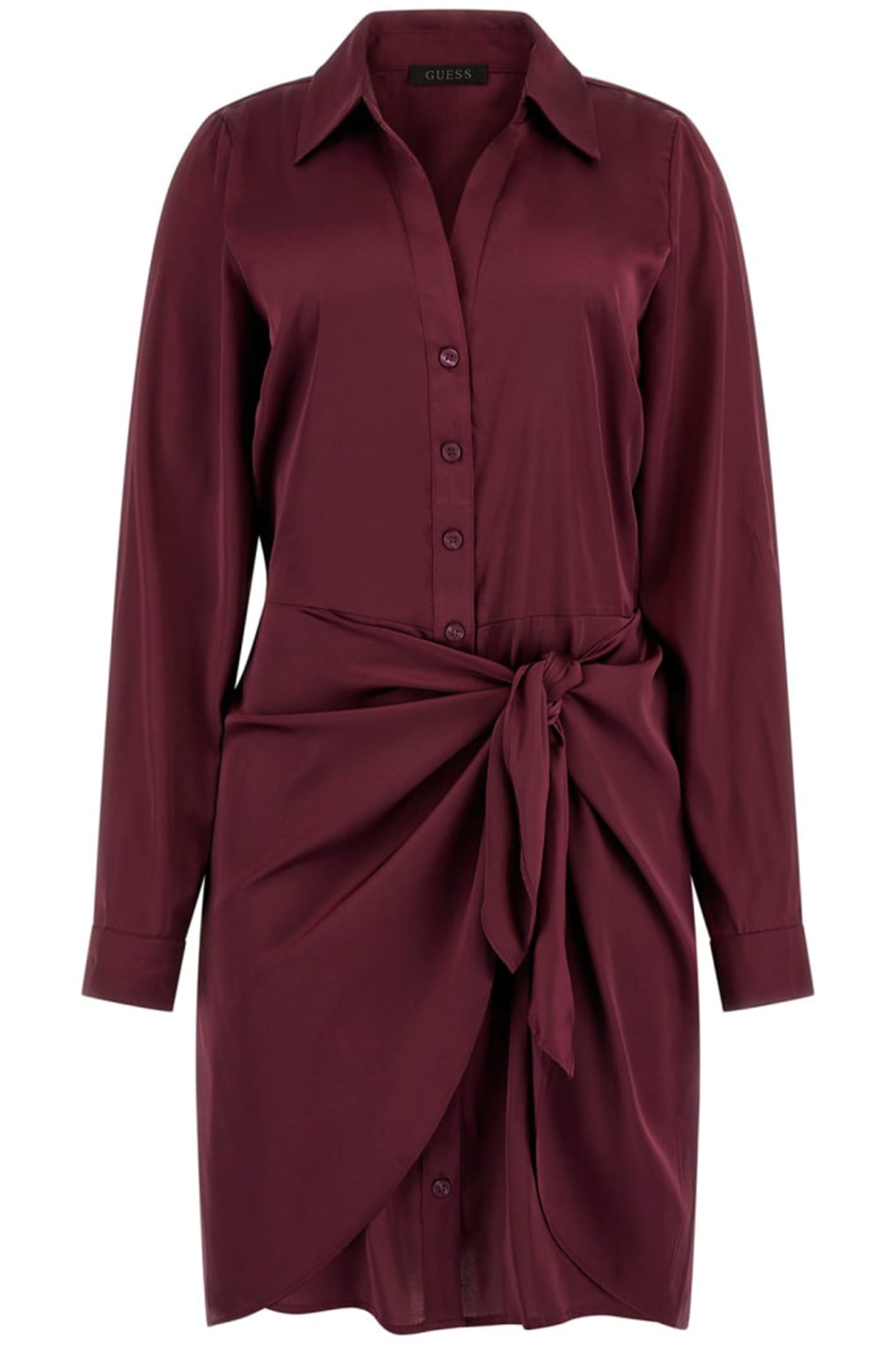 GUESS ECO ES LS ALYA DRESS BLACK CHERRY 4