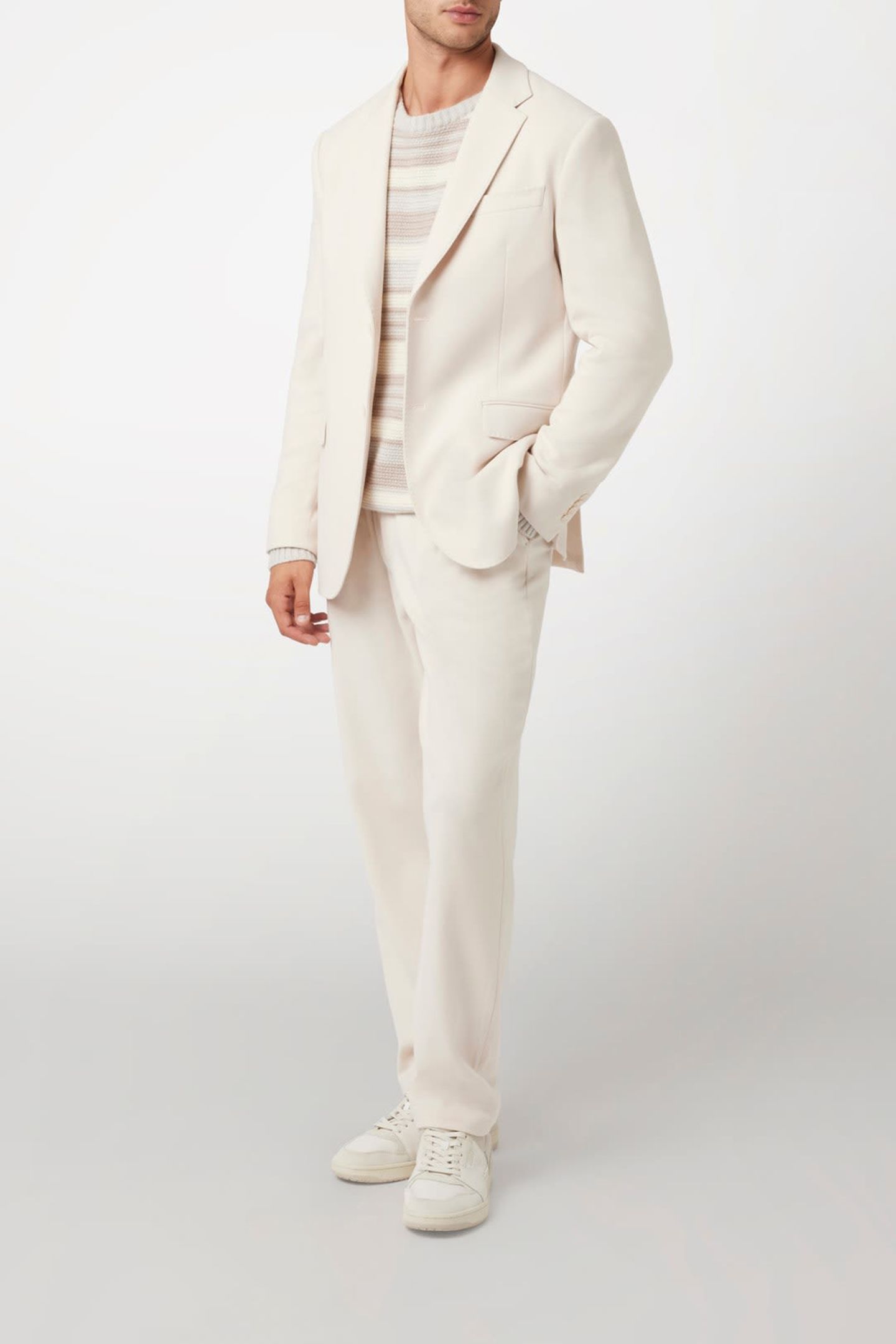 MARCIANO BY GUESS SEAN 2B NOTCH BLAZER WARM MILK 3