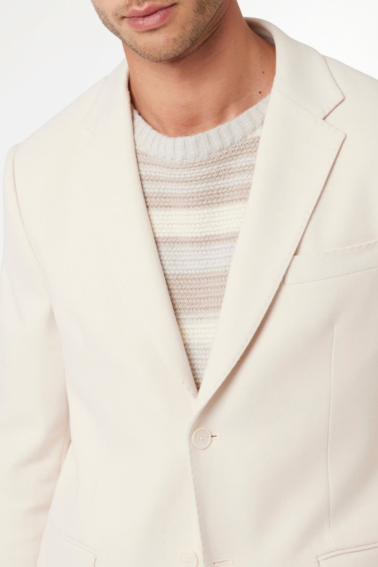 MARCIANO BY GUESS SEAN 2B NOTCH BLAZER WARM MILK 5