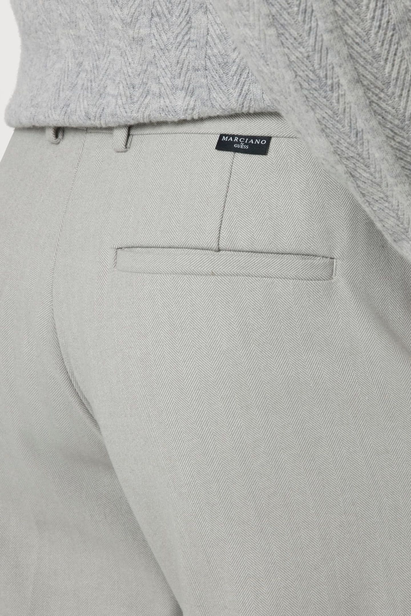 MARCIANO BY GUESS ROGER CLASSIC CHINO GREY HERRINGBONE 5