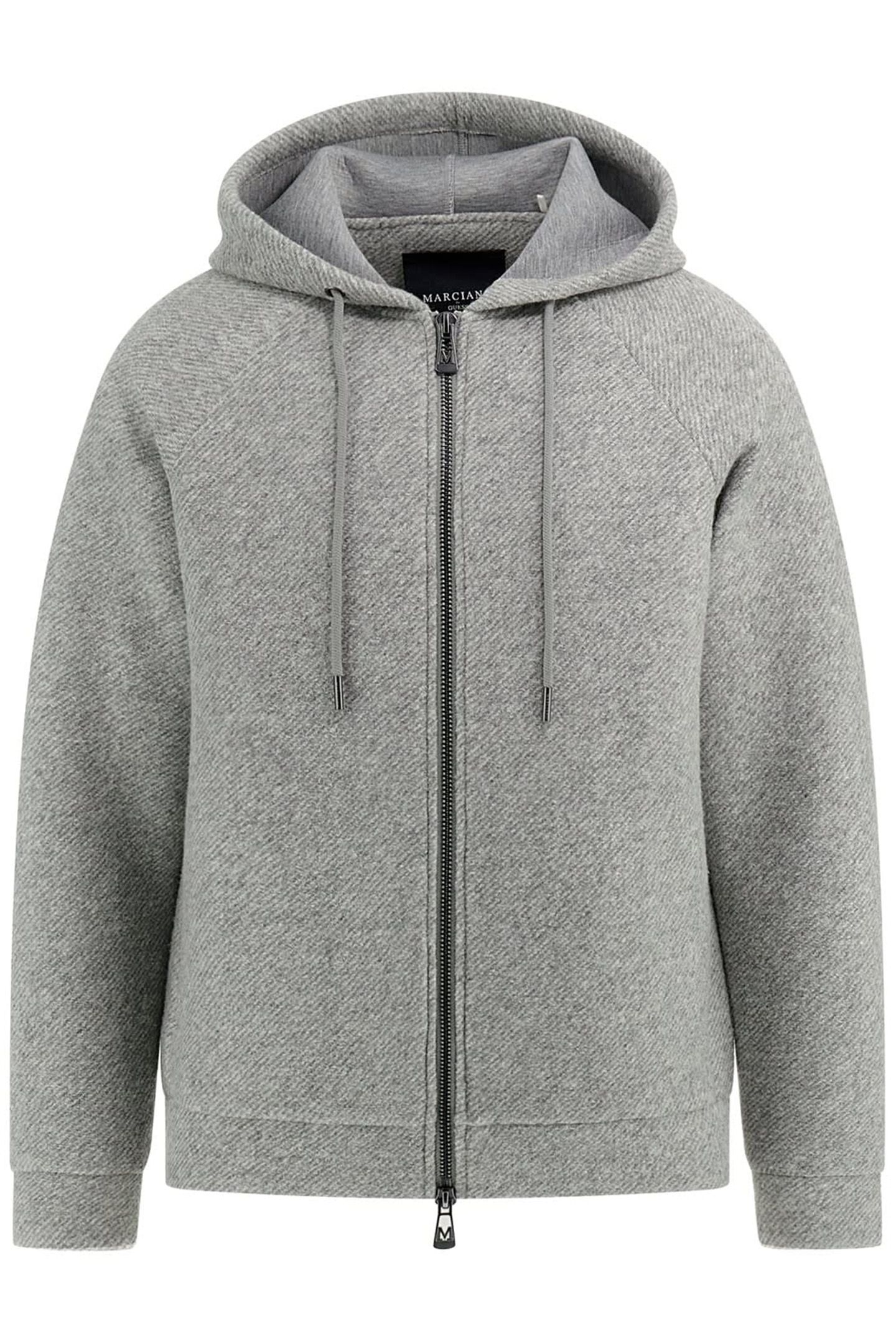 MARCIANO BY GUESS FULL ZIP HOODED FLEE LIGHT STONE HEATHER 4