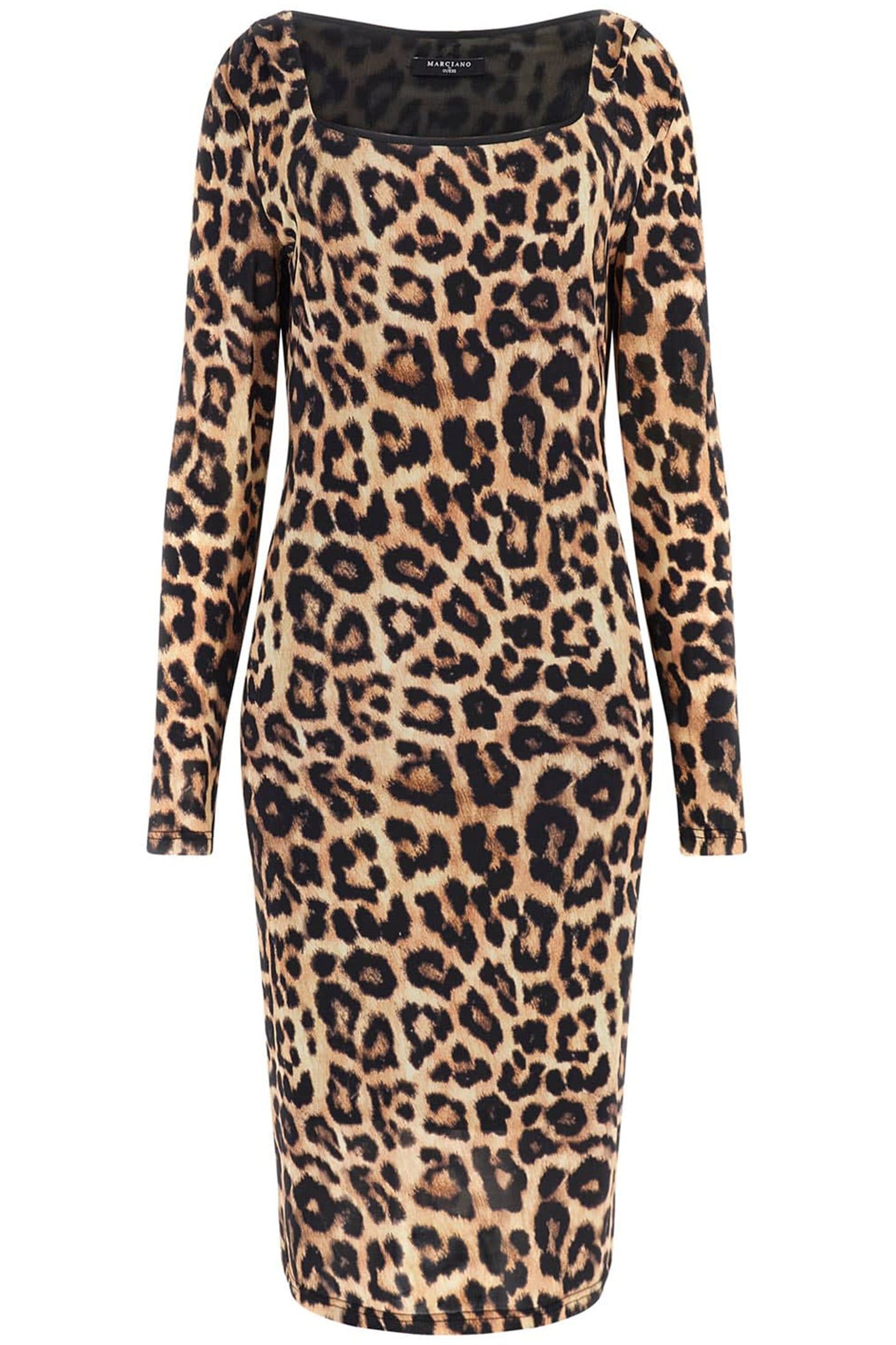 MARCIANO BY GUESS GISELLE LS MIDI DRES GLAM LEOPARD 5