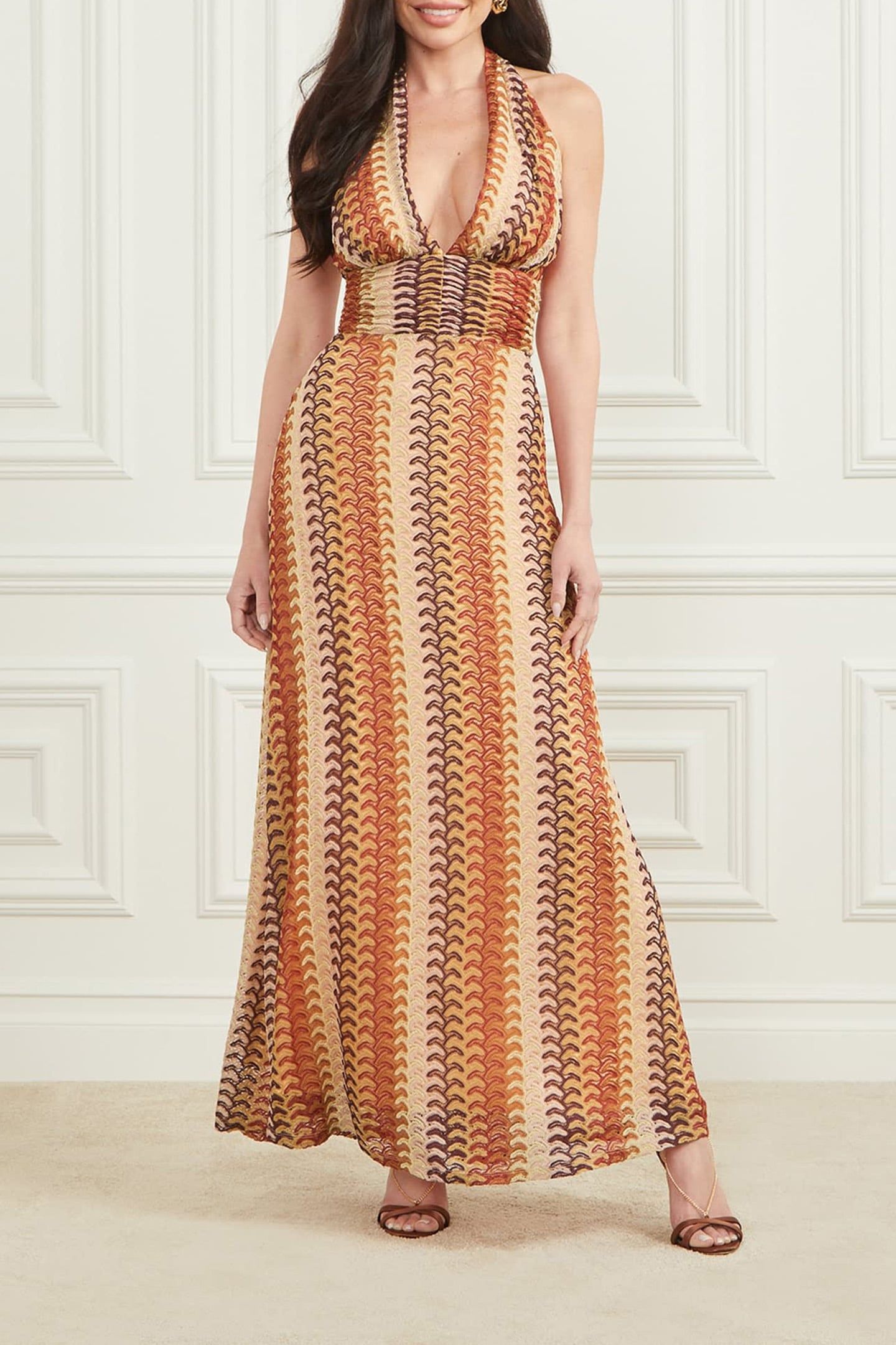 MARCIANO BY GUESS AUTUMN FEARNE MAXI RUST BROWN MULTI 1