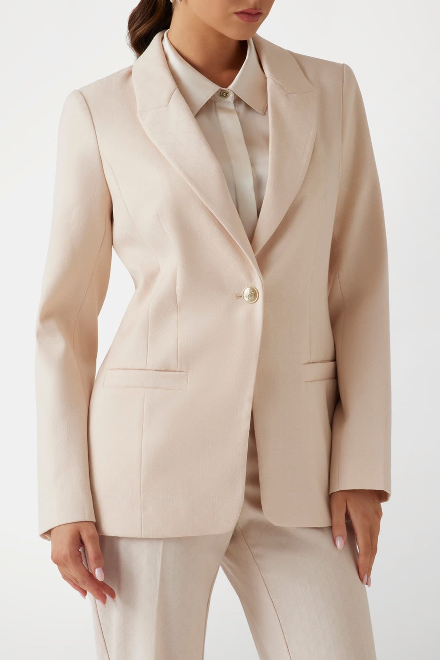 MARCIANO BY GUESS BLANCA BLAZER MUTED STONE MONOGRAM 1