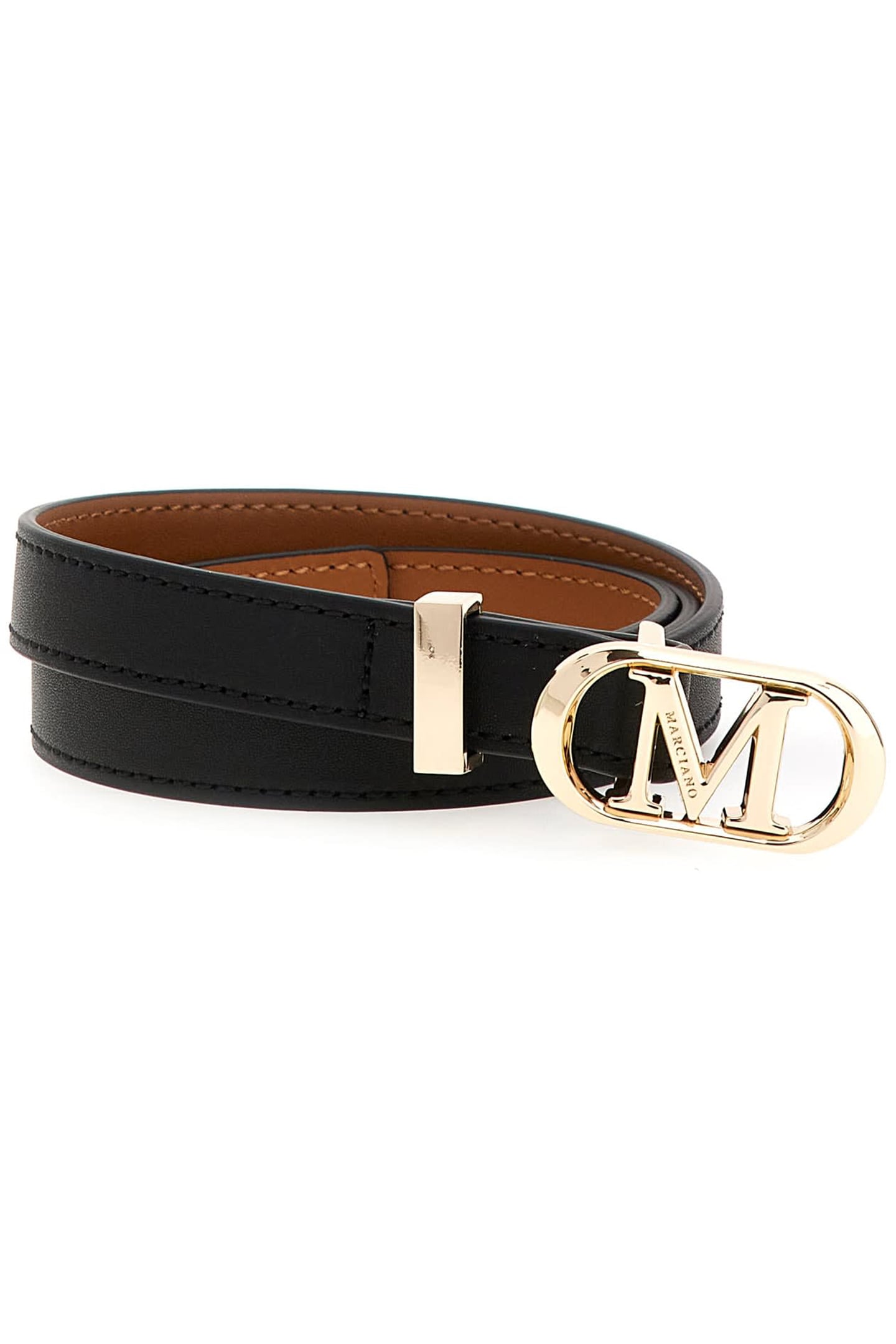 MARCIANO BY GUESS M BUCKLE BELT JET BLACK 1