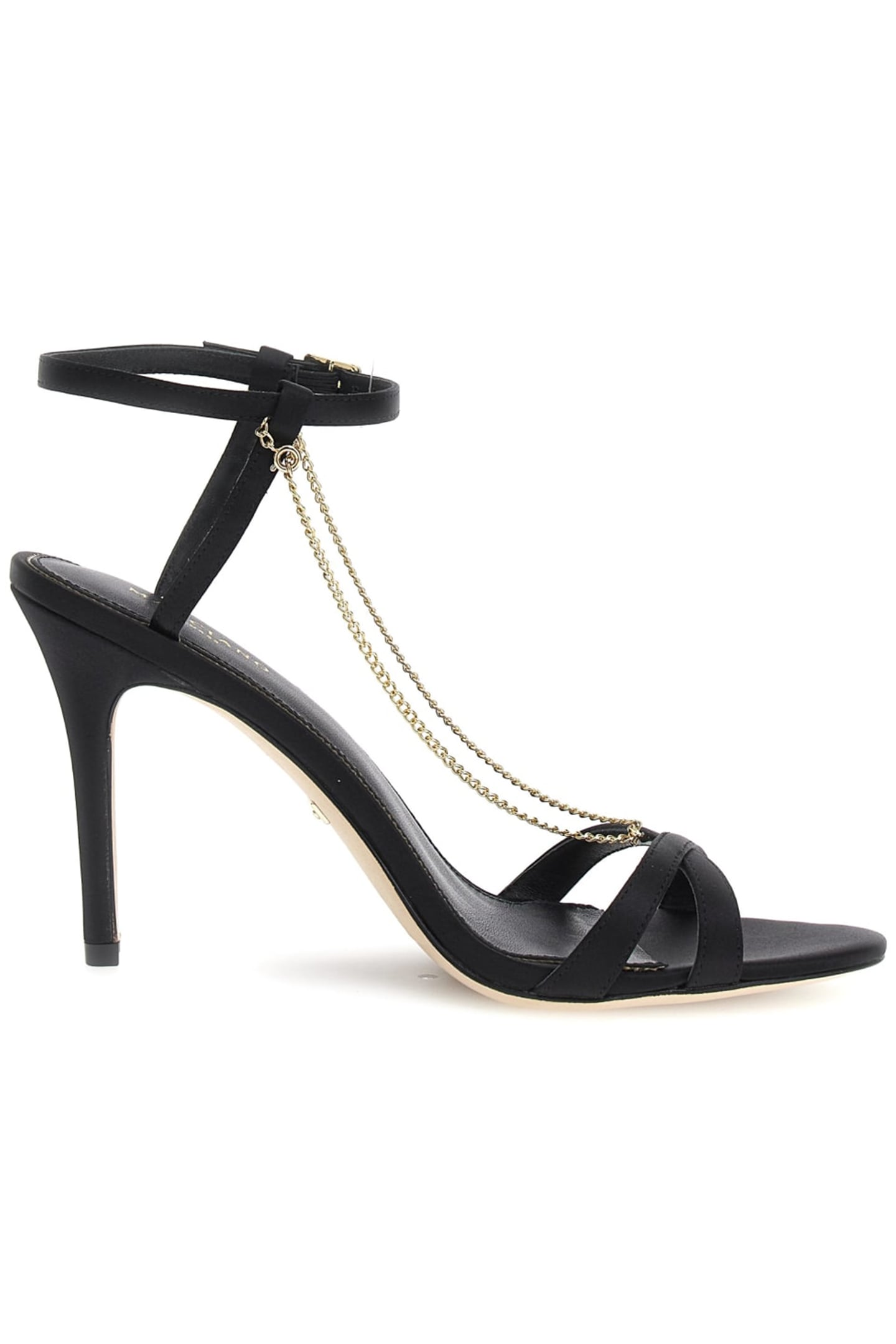 MARCIANO BY GUESS METAL CHAIN SANDAL JET BLACK 1