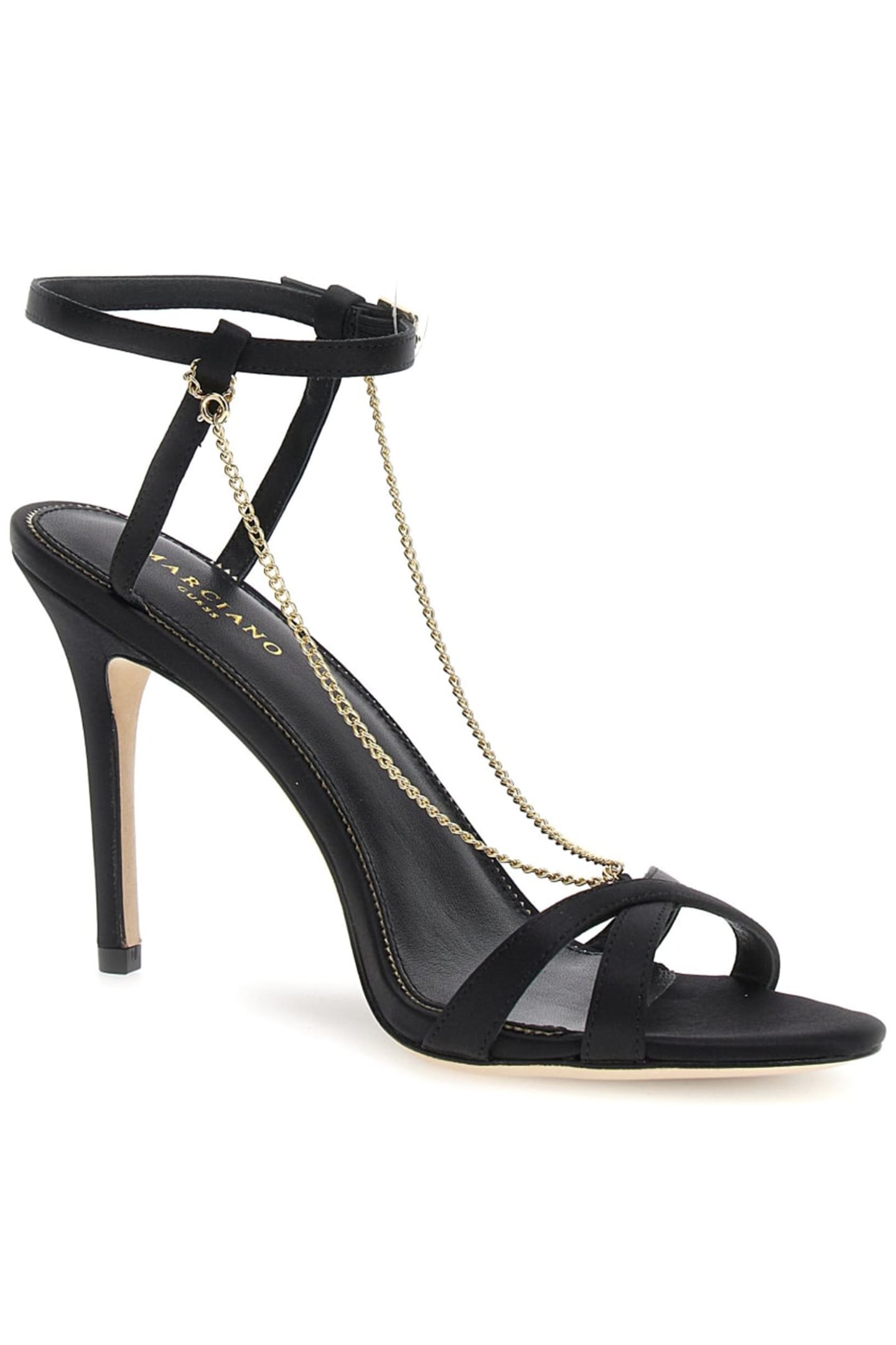 MARCIANO BY GUESS METAL CHAIN SANDAL JET BLACK 3
