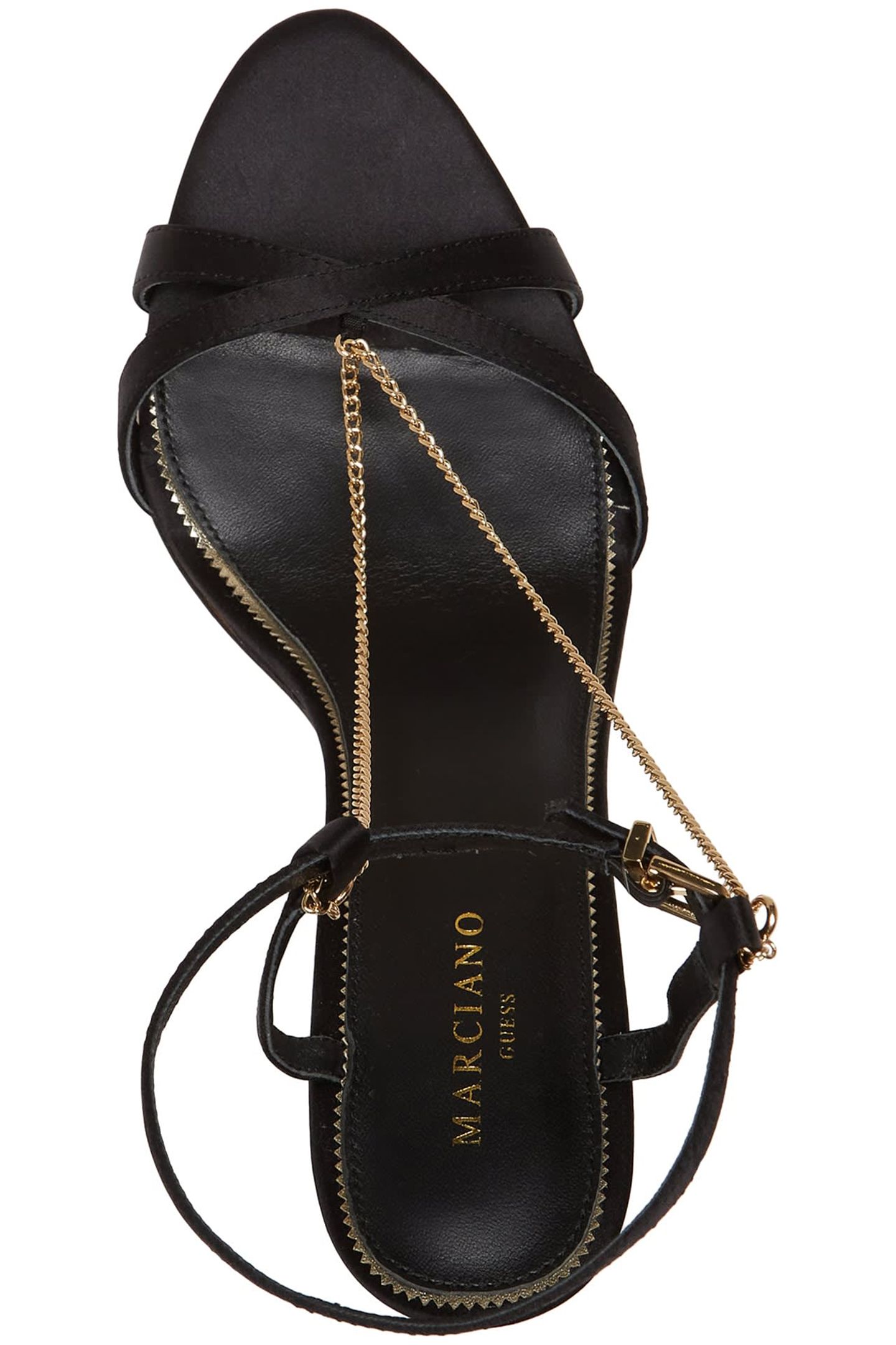 MARCIANO BY GUESS METAL CHAIN SANDAL JET BLACK 4
