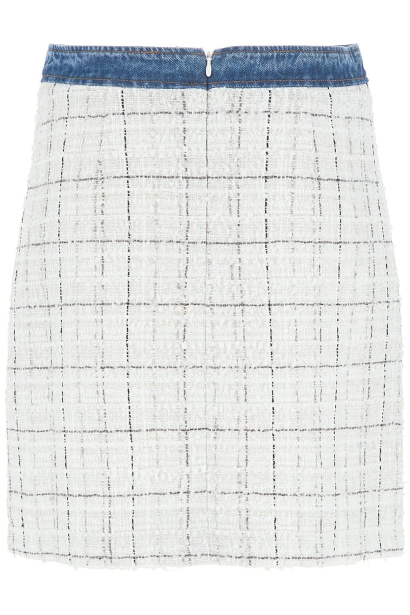 GUESS ECO NATALIE SKIRT CHECK TWEED WHITE CO 5
