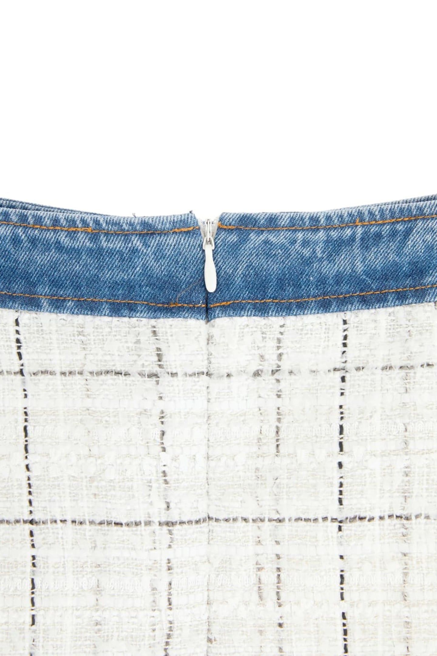 GUESS ECO NATALIE SKIRT CHECK TWEED WHITE CO 7