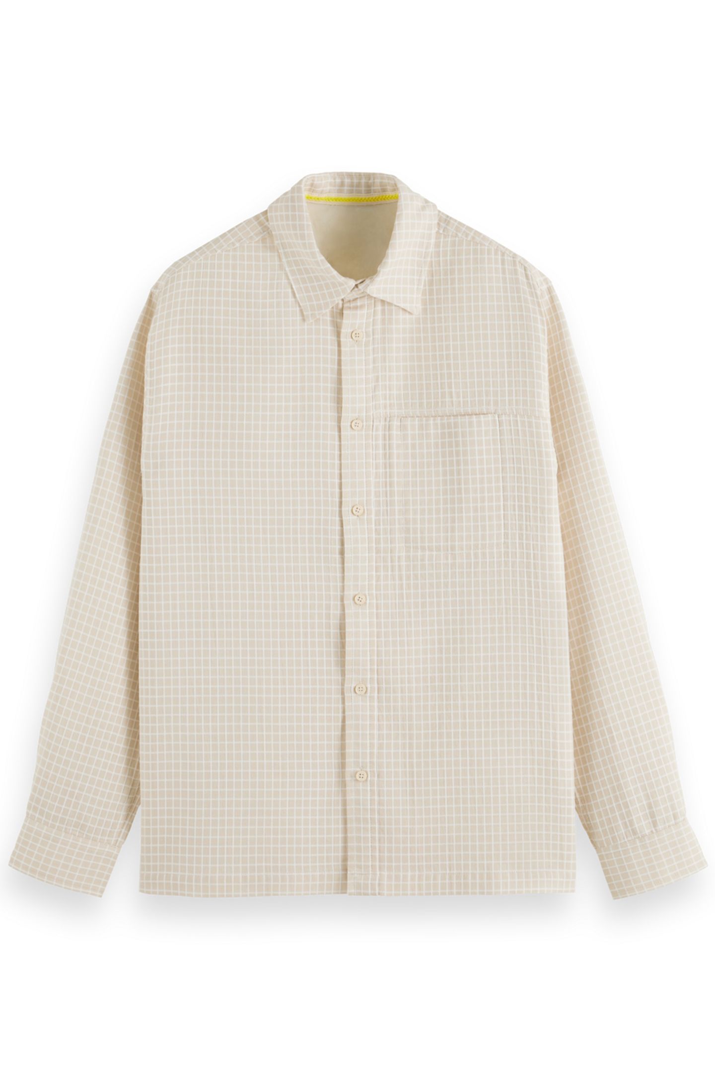 MICRO DOBBY CHECK SHIRT PARCHMENT 4