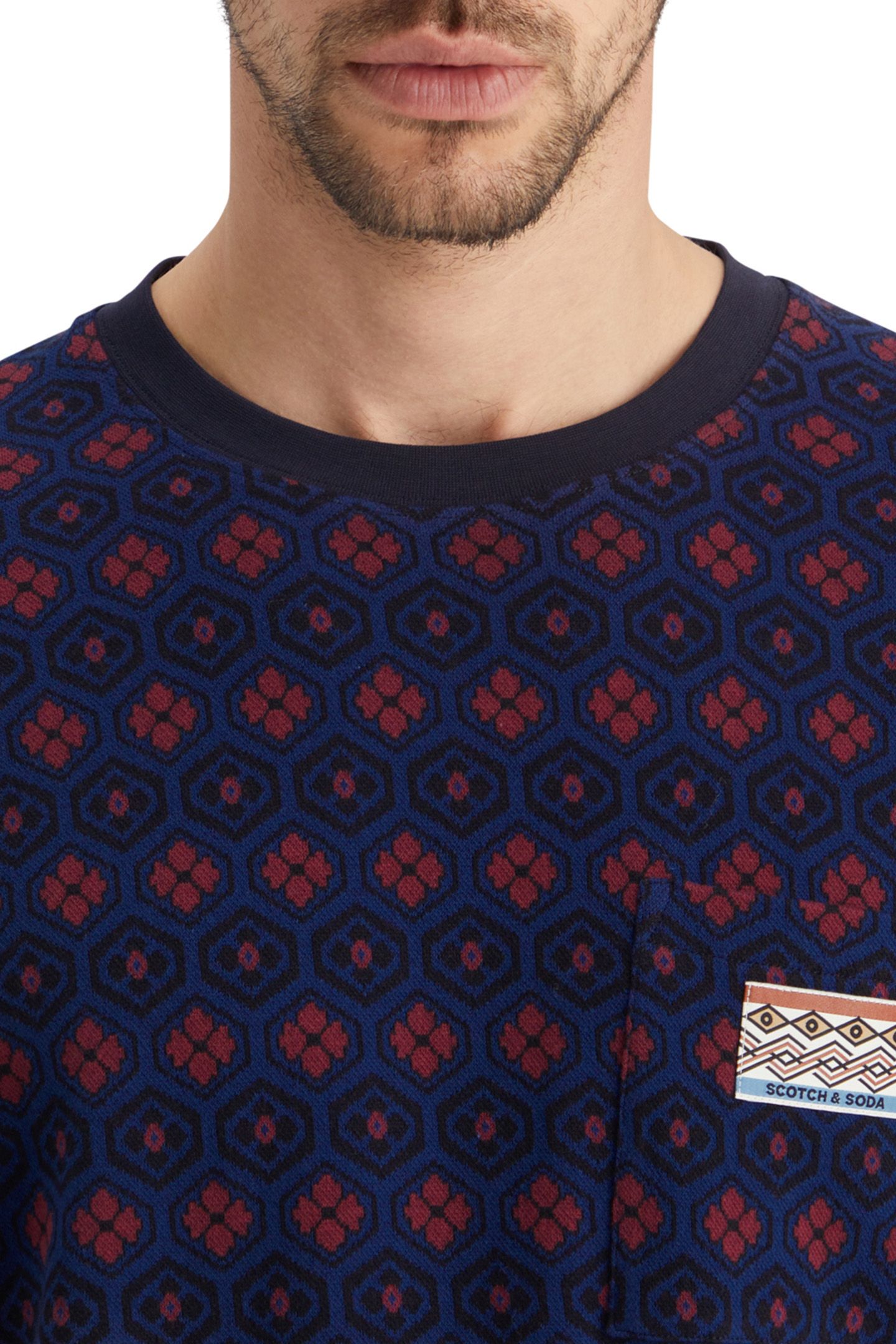 RELAXED FIT JACQUARD T-SHIRT NIGHT BOOKCOVER DITSY 6