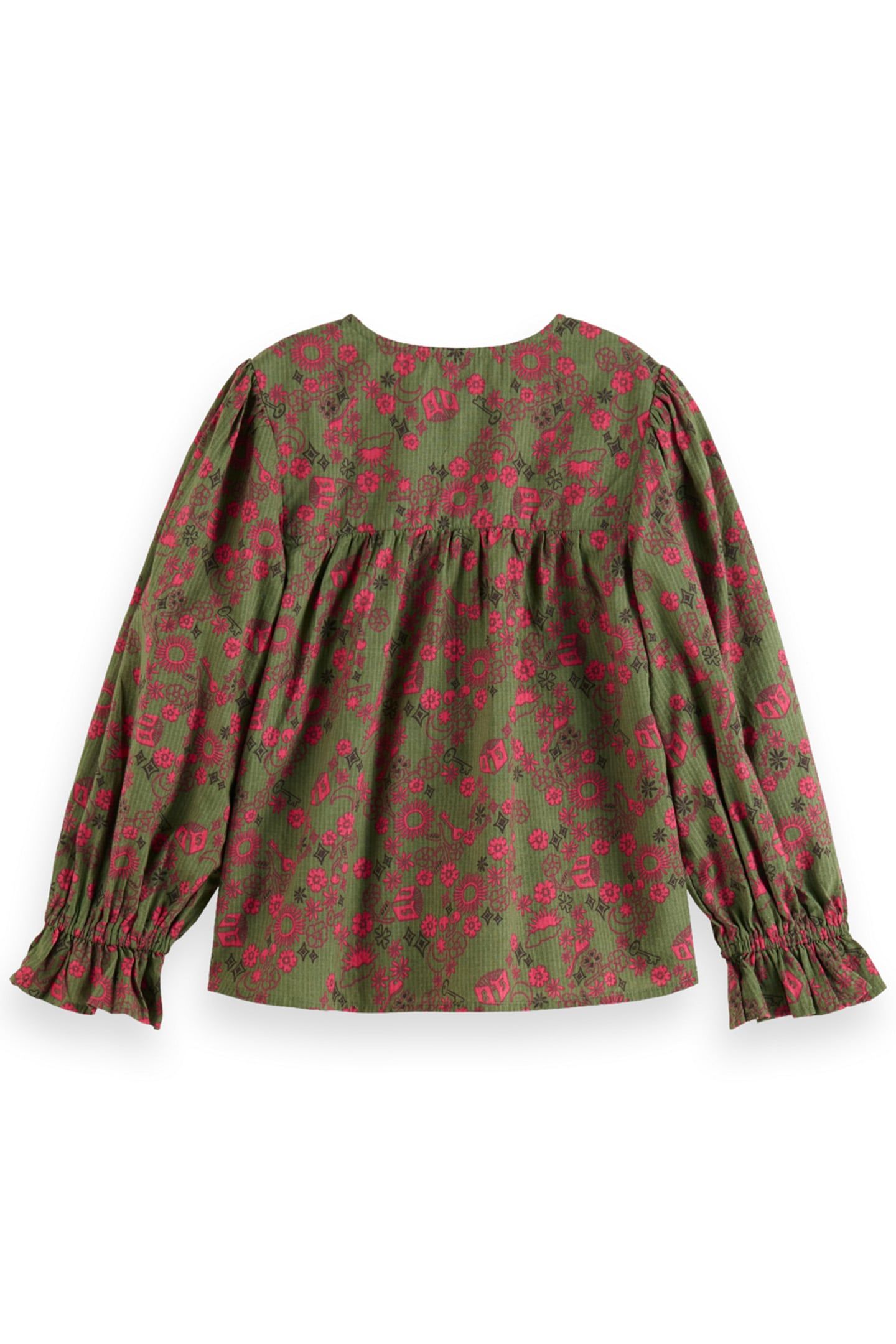 GIRL ALLOVER PRINTED STRUCTURED COTTON TOP MINDFUL DITSY 2