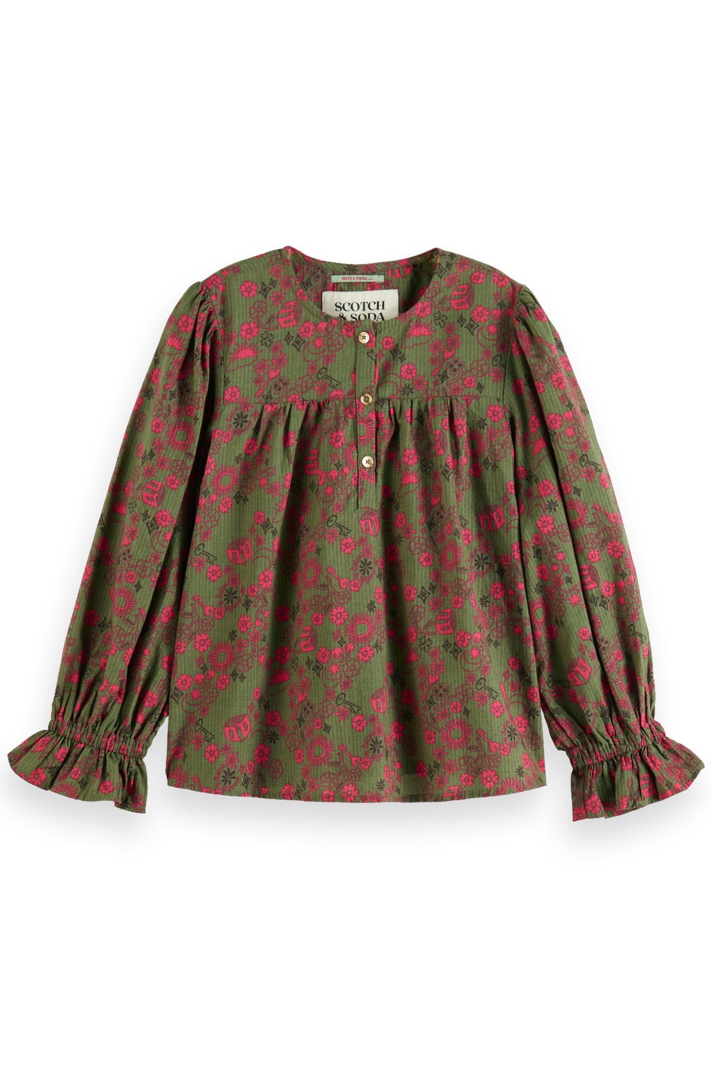GIRL ALLOVER PRINTED STRUCTURED COTTON TOP MINDFUL DITSY 1