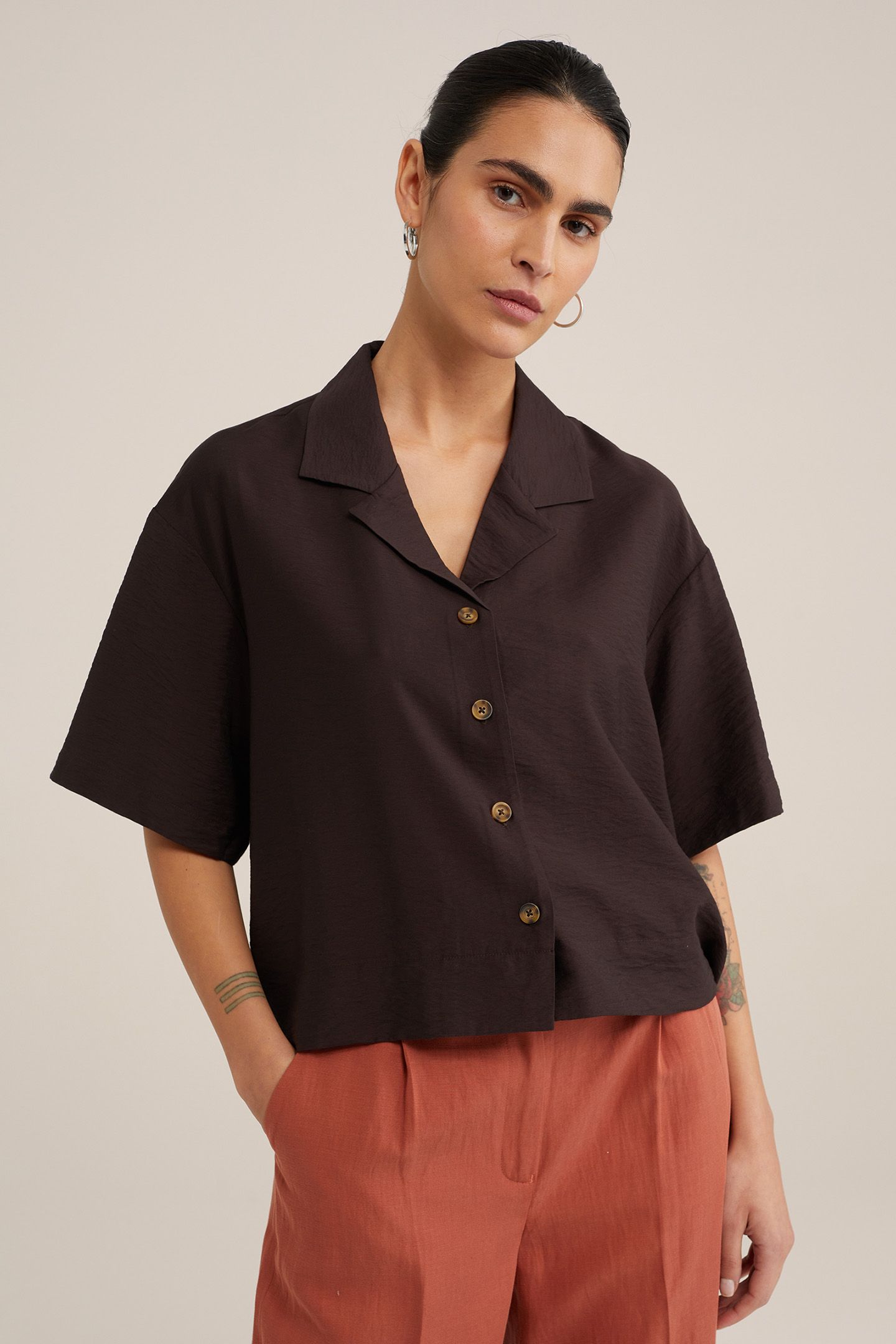 BLOUSE DARK BROWN 1