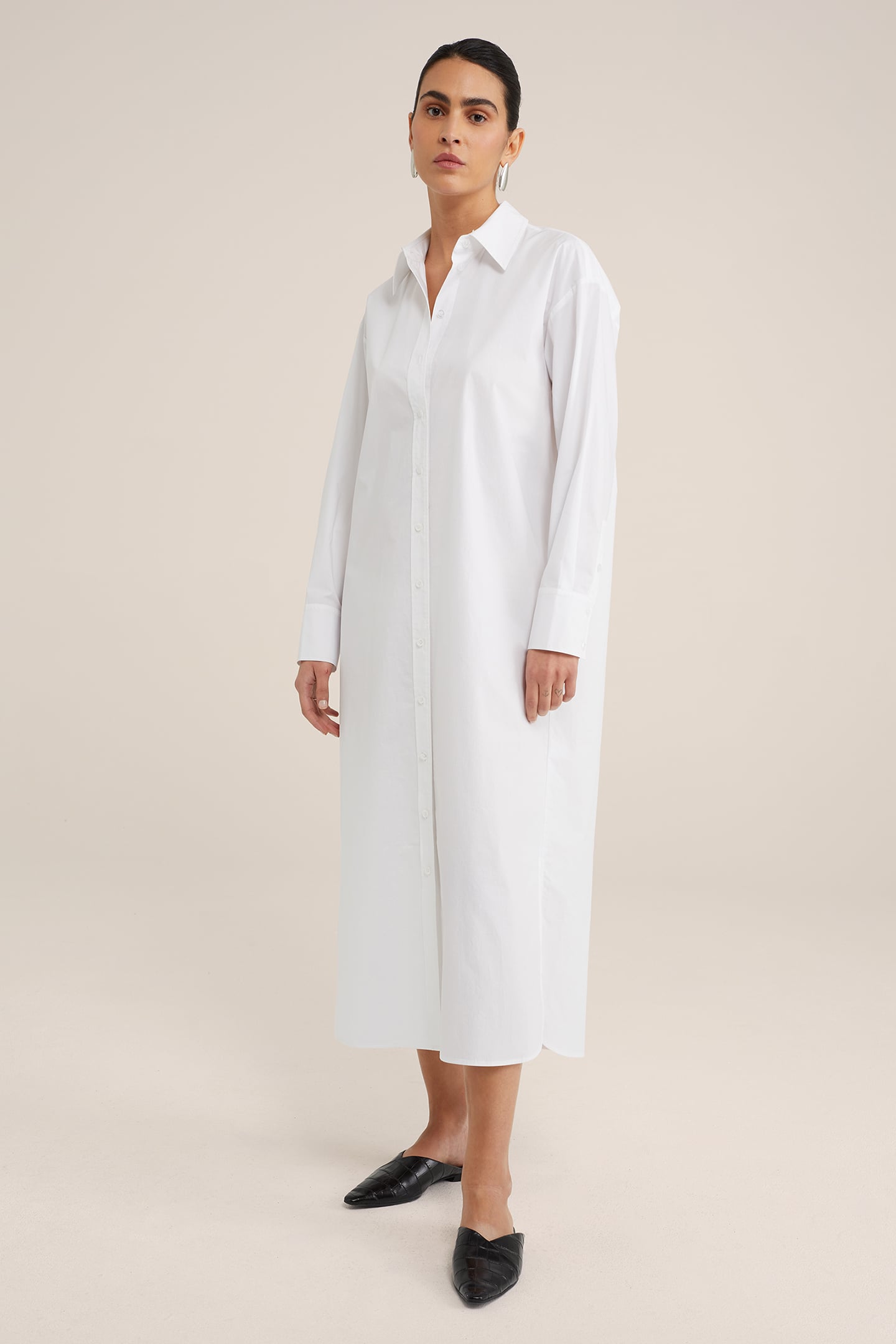 DRESS MID LENGTH WHITE 1