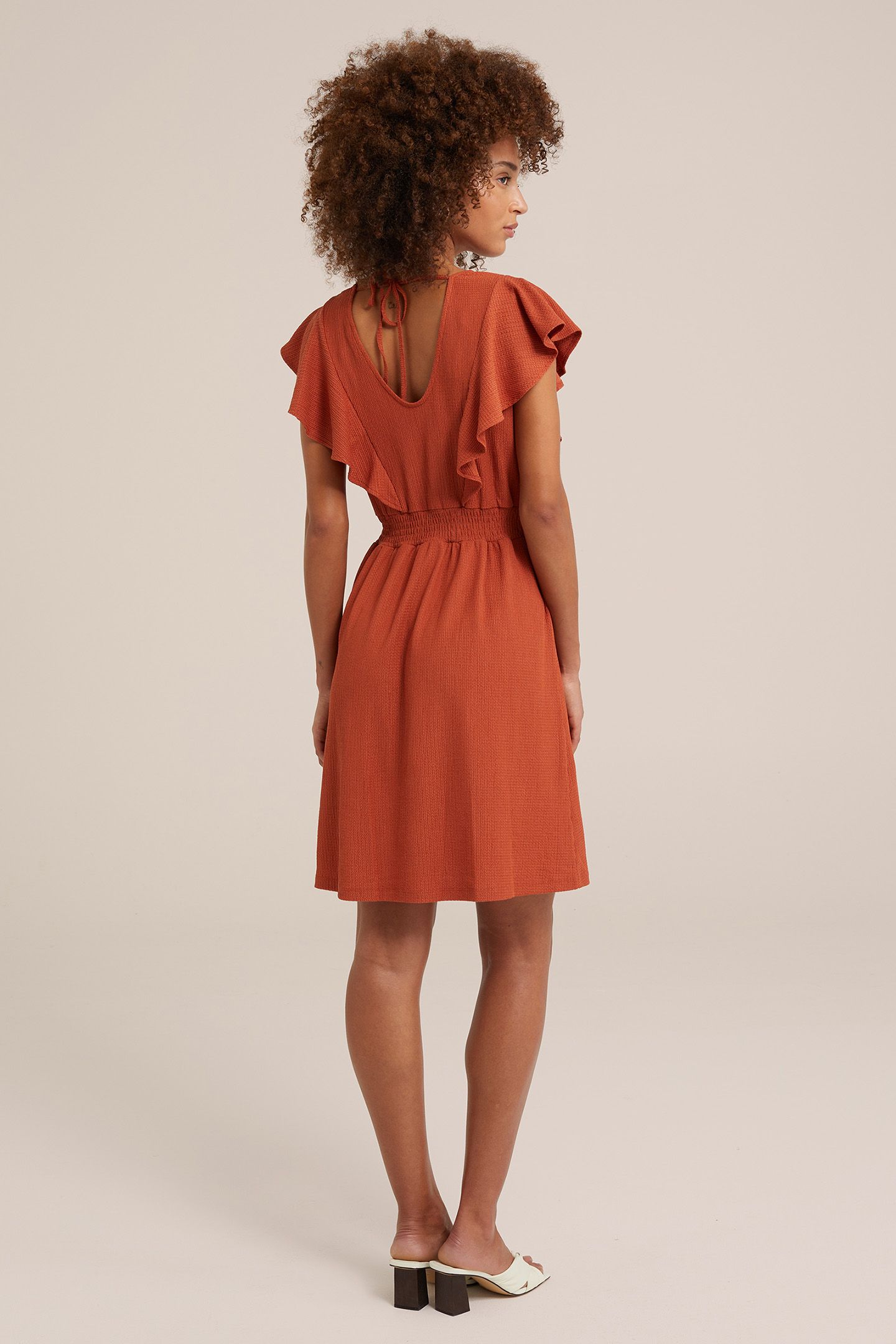 DRESS MIDI LIGHT BROWN 3