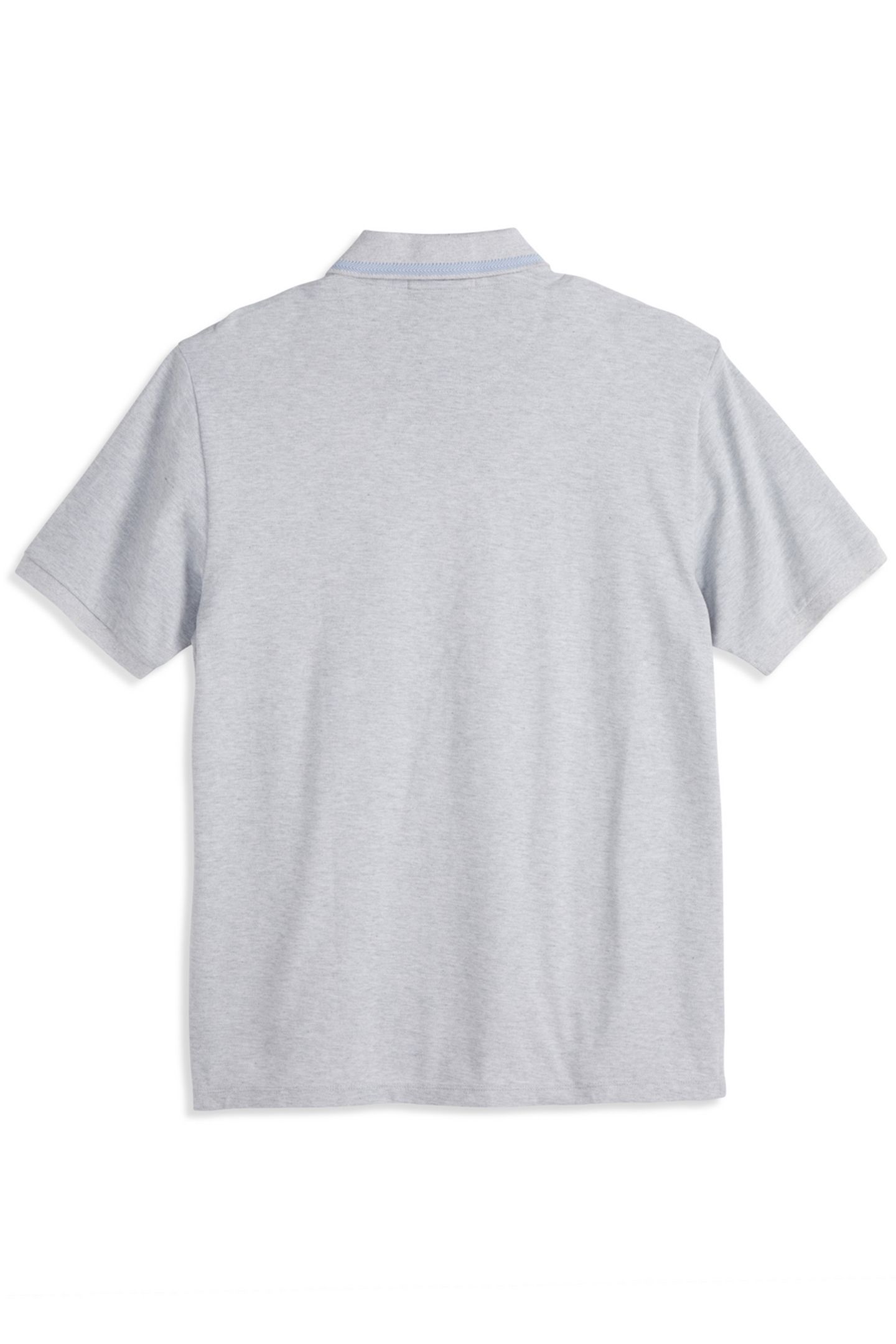 PIQUE SS POLO GREY/WHITE 2