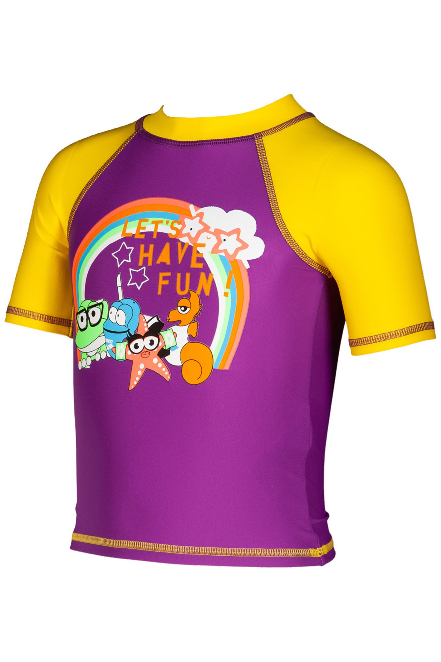 AWT KIDS GIRL UV S/S TEE PROVENZA-YELLOW STAR 3