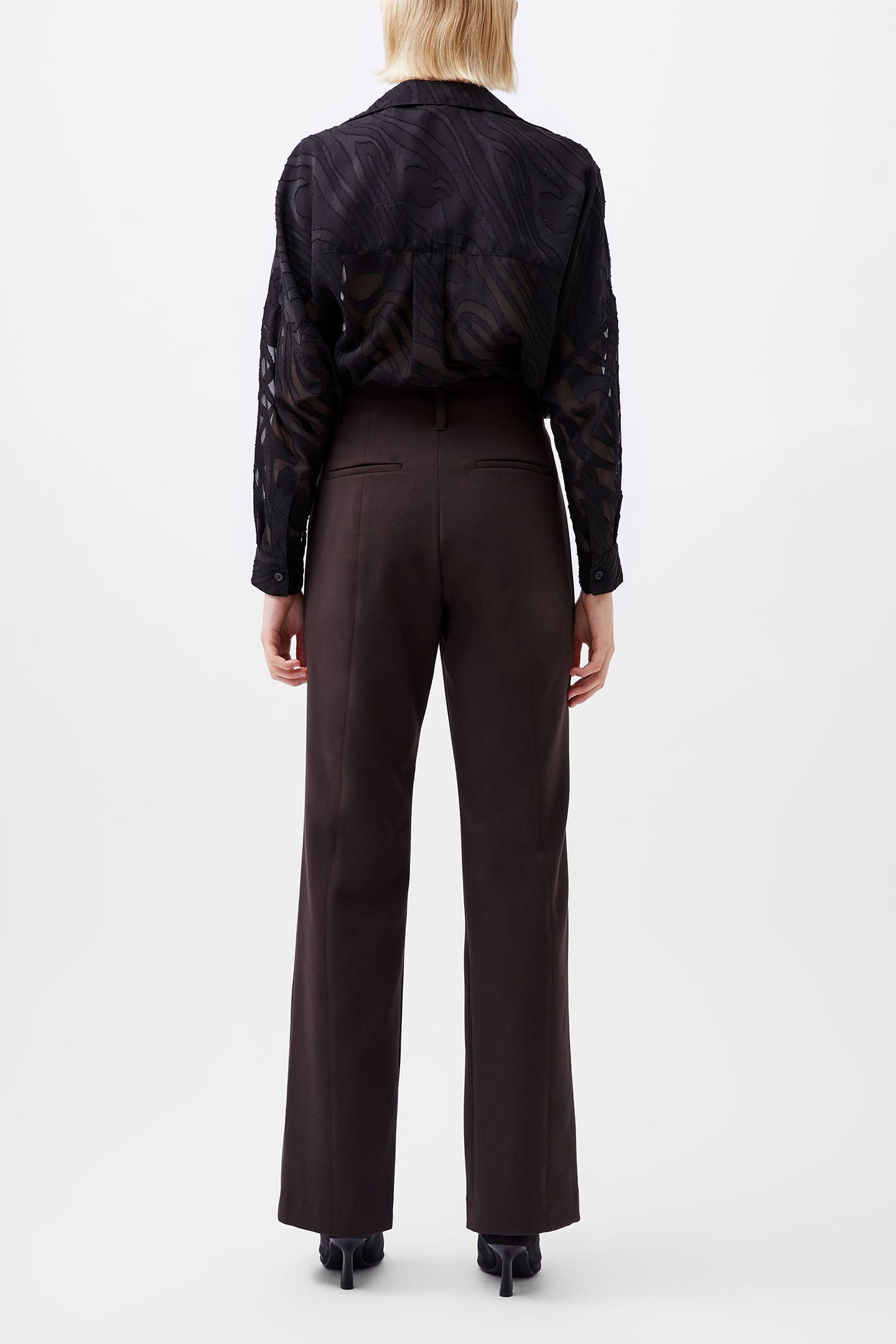 WHISPER FRONT SPLIT TROUSER CHOCOLATE GANACHE 3