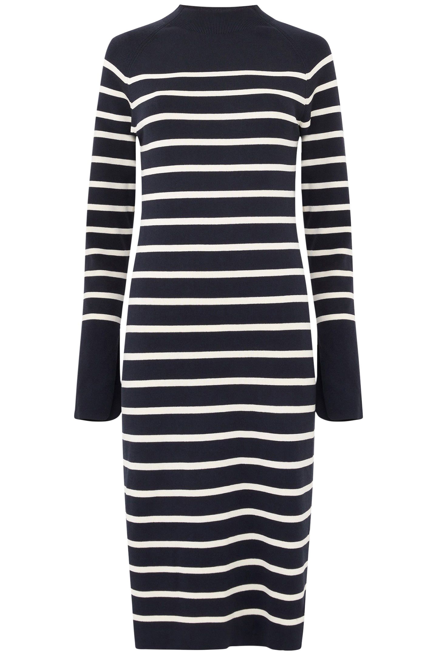 MILENA STRIPED KNIT DRESS MOONLESS/CREAM 4