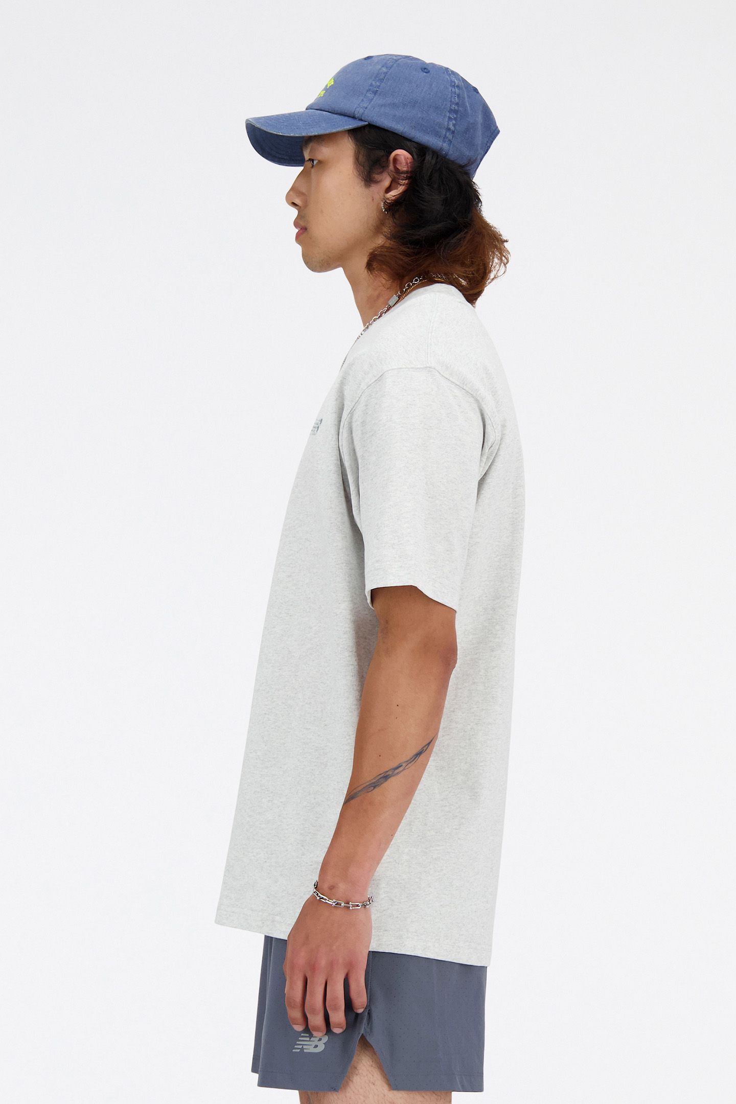 ATHLETICS COTTON T-SHIRT IN GREY 5