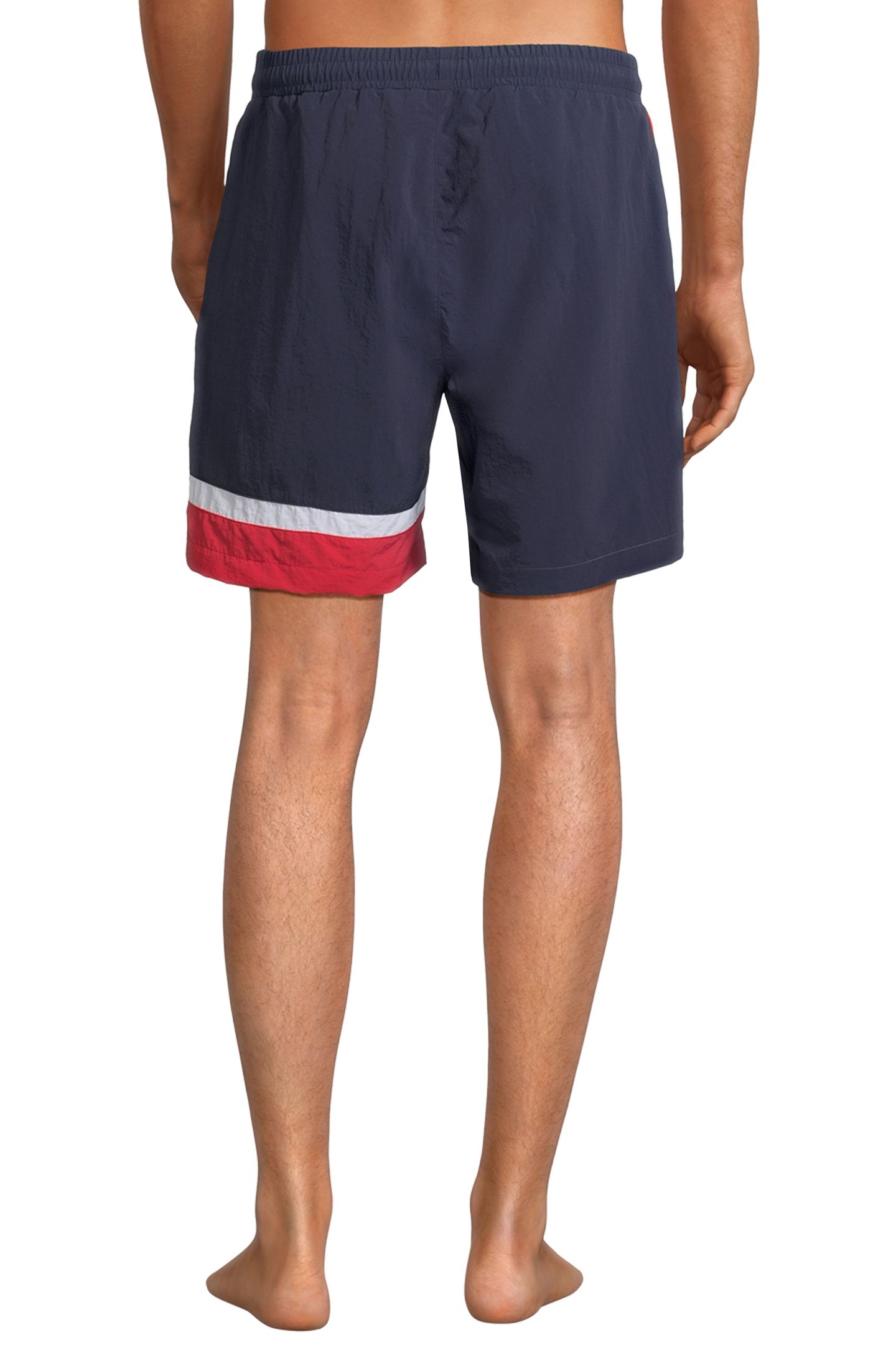 SCICLI BLOCKED BEACH SHORTS BLACK IRIS-TRUE RED-BRIGHT WHITE 2