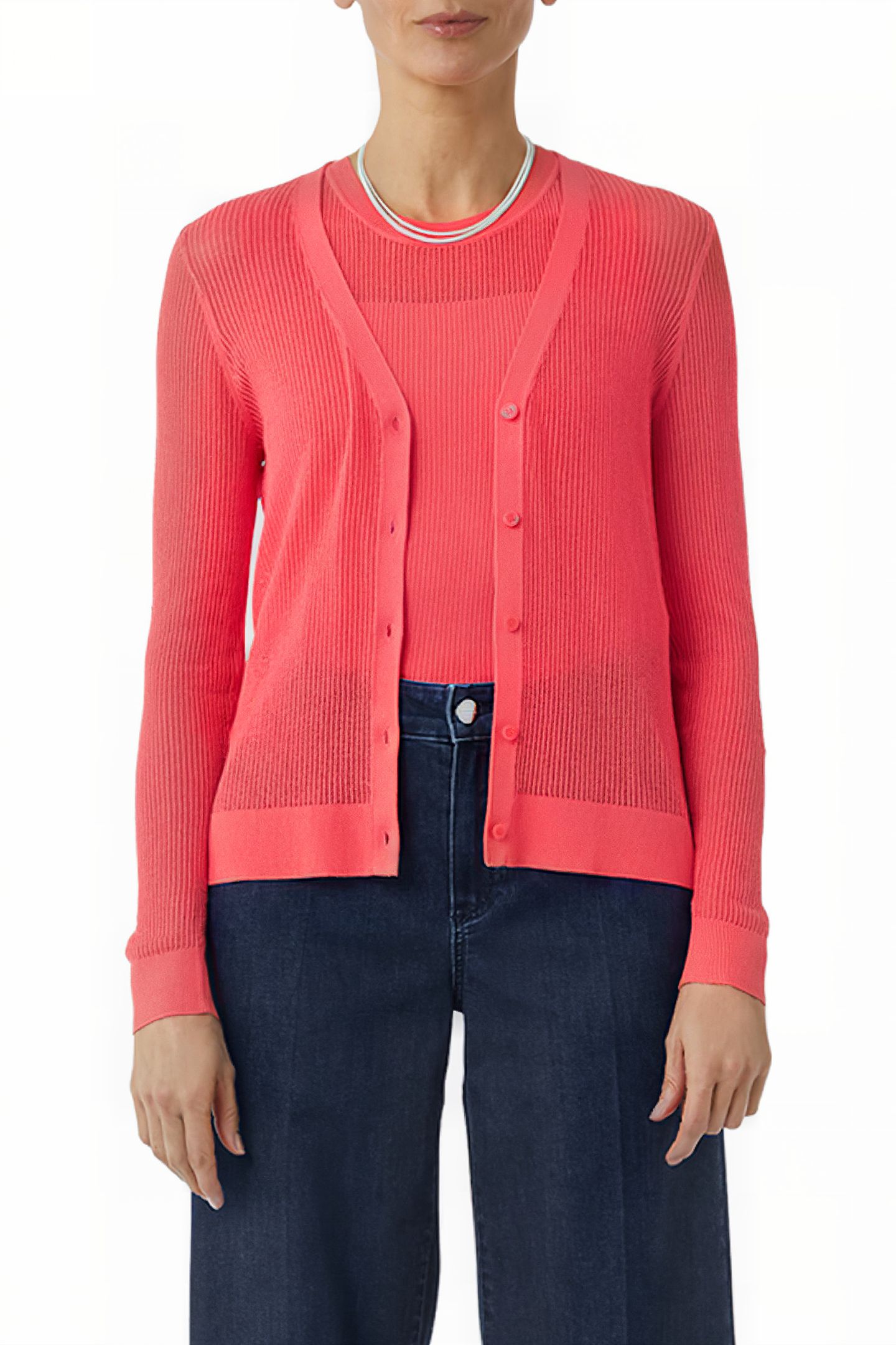 COMMA CARDIGAN CORAL 1