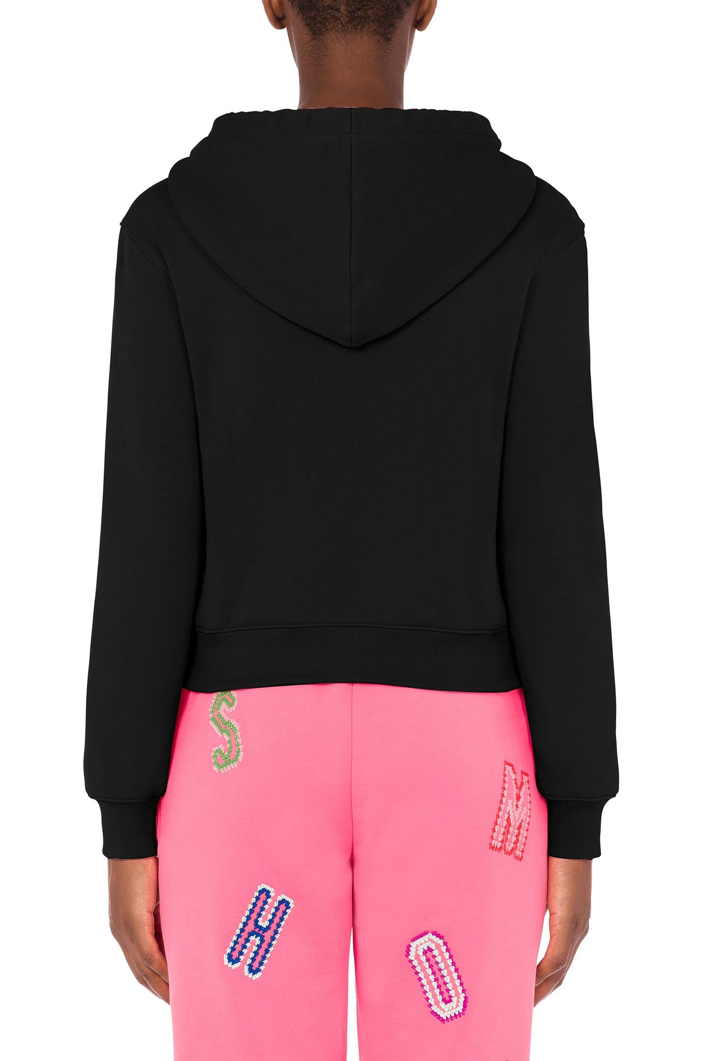 CROCHET LOGO ORGANIC COTTON SWEATSHIRT BLACK 2