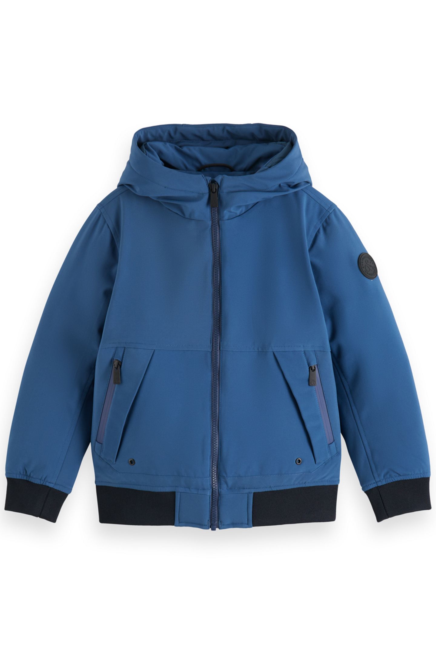 BOY CLASSIC HOODED SOFT-SHELL JACKET HERITAGE BLUE 1
