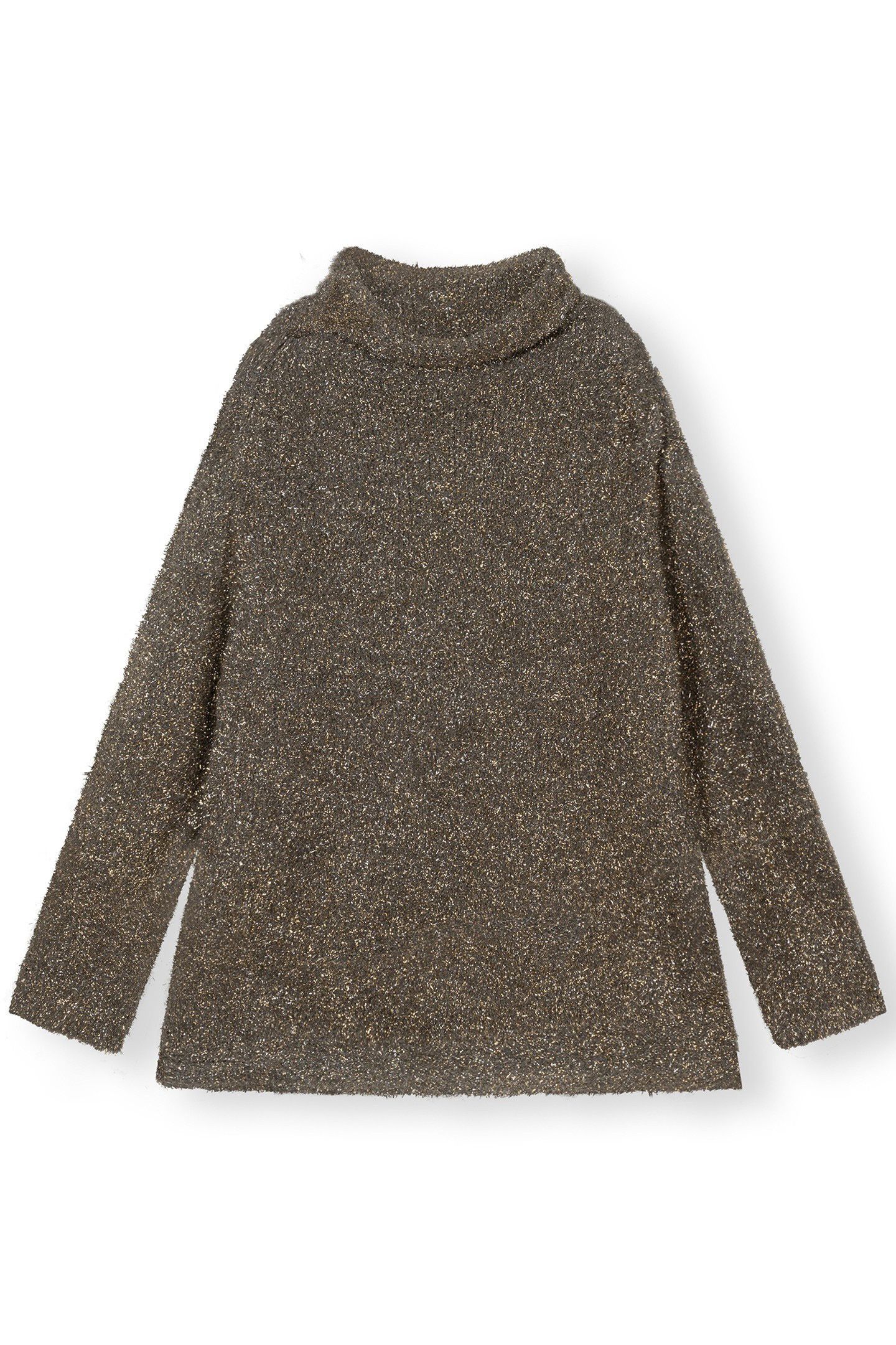 OVERSIZED TURTLENECK SWEATER LUREX GOLD 3