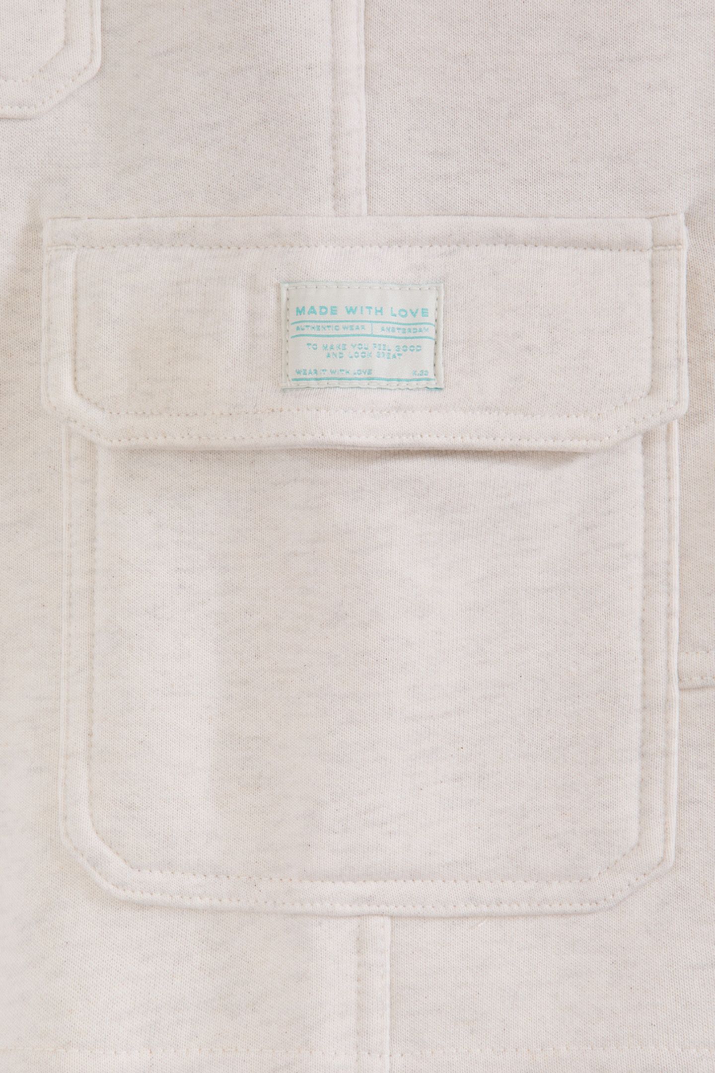 BOYS S&S FLEECE CARGO SHORT IVORY 3