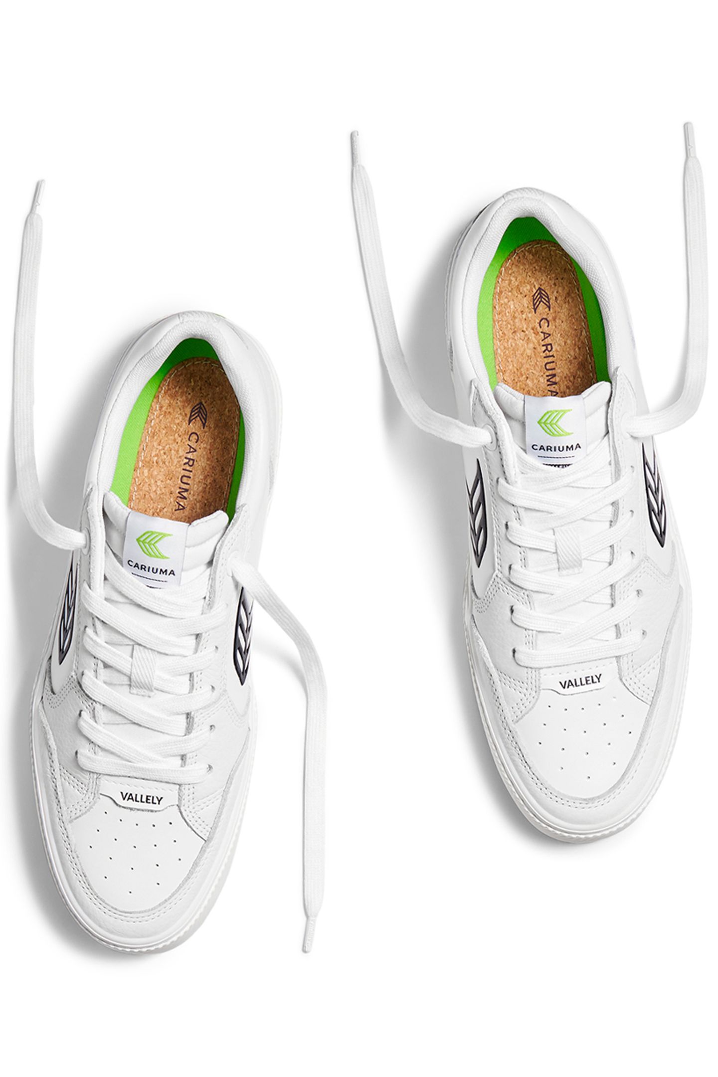 VALLELY WHITE LEATHER BLACK LOGO SNEAKER 4