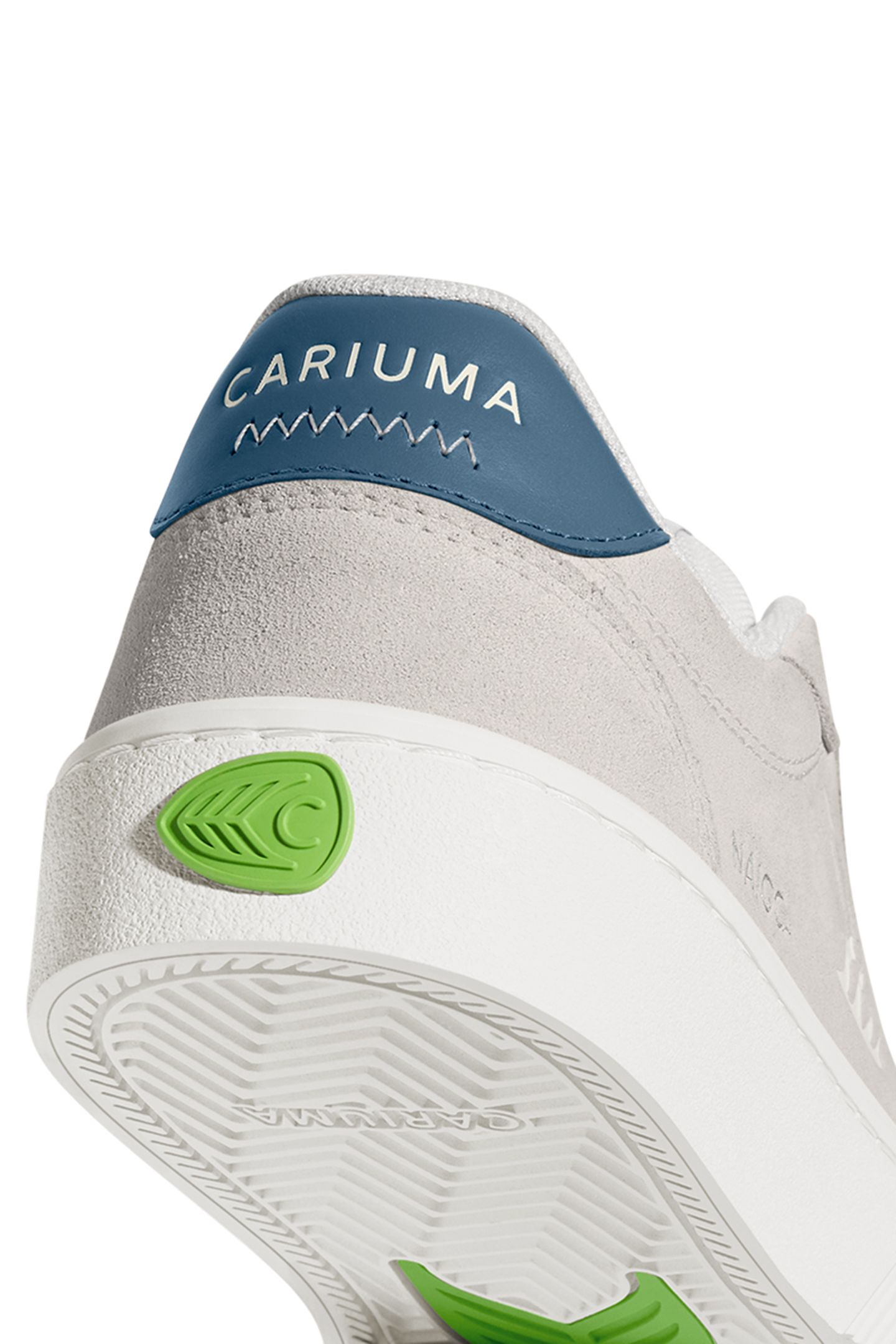 NAIOCA SMOKE WHITE SUEDE OFF-WHITE LOGO WASHED BLUE SNEAKER 4