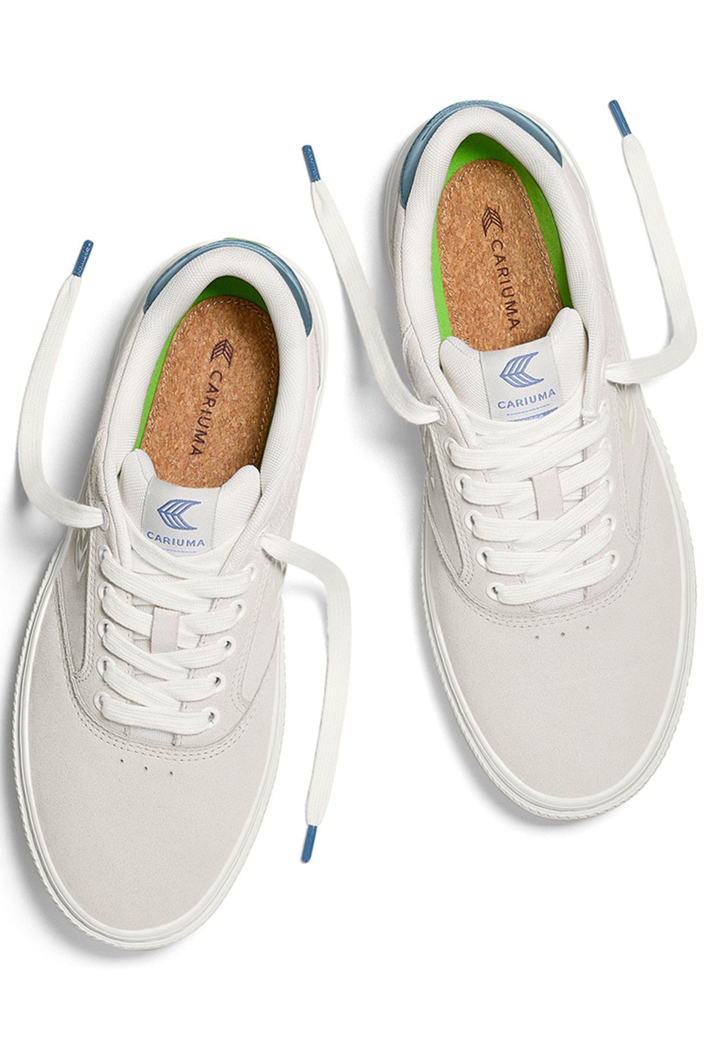 NAIOCA SMOKE WHITE SUEDE OFF-WHITE LOGO WASHED BLUE SNEAKER 5
