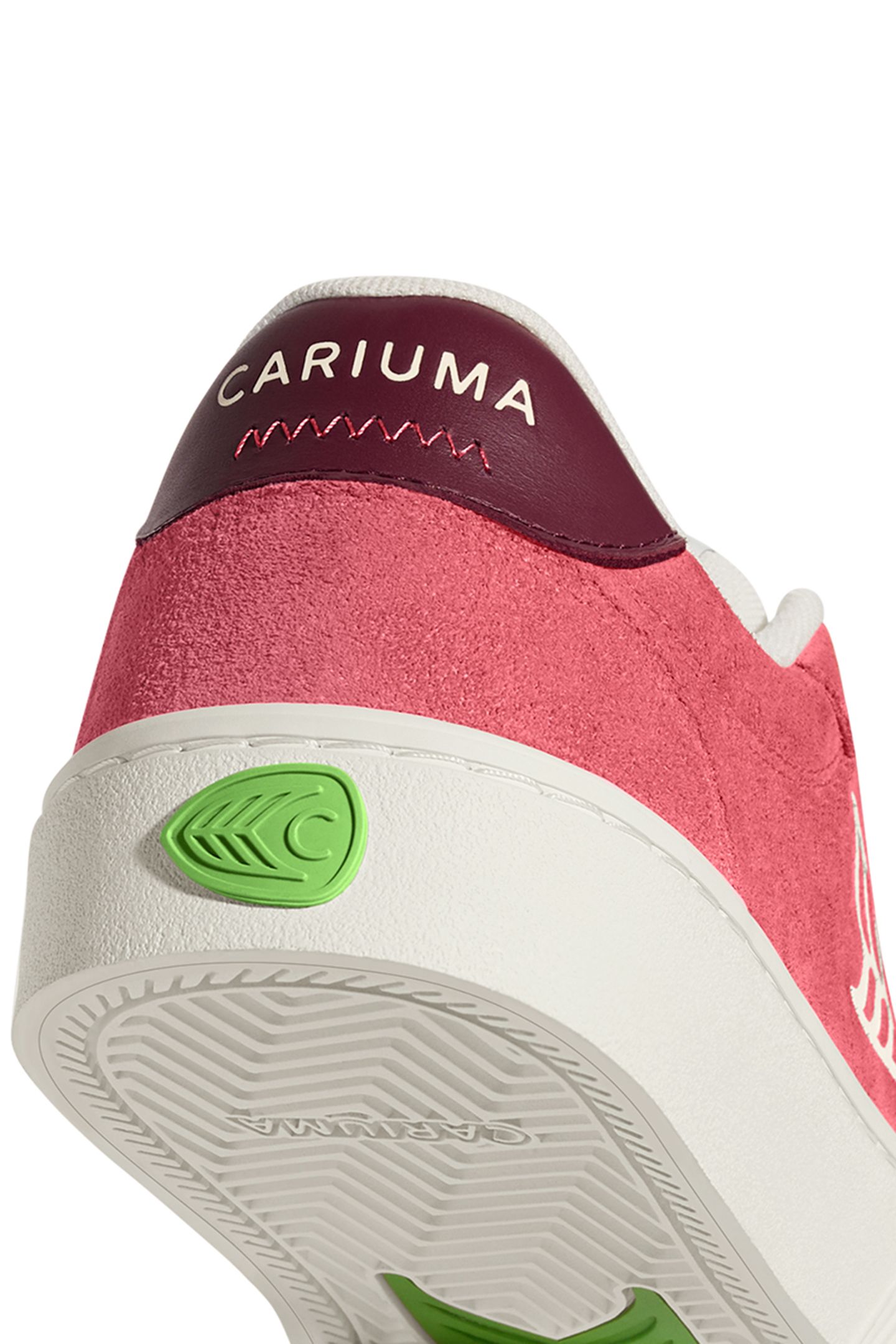 NAIOCA WATERMELON SUEDE IVORY LOGO RUBY WINE SNEAKER 4