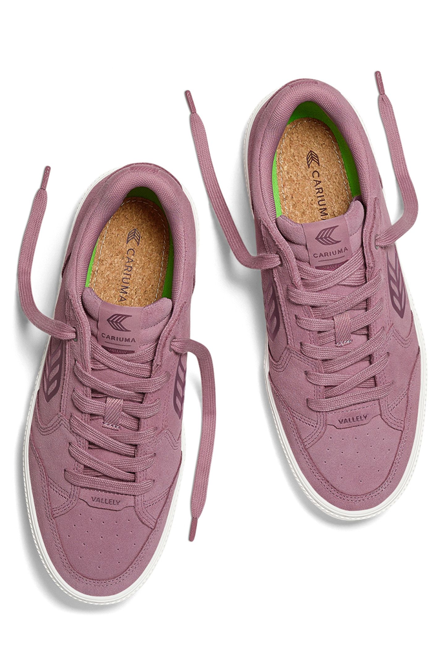 VALLELY BLUSH PINK SUEDE DUSKY ORCHID LOGO SNEAKER 4