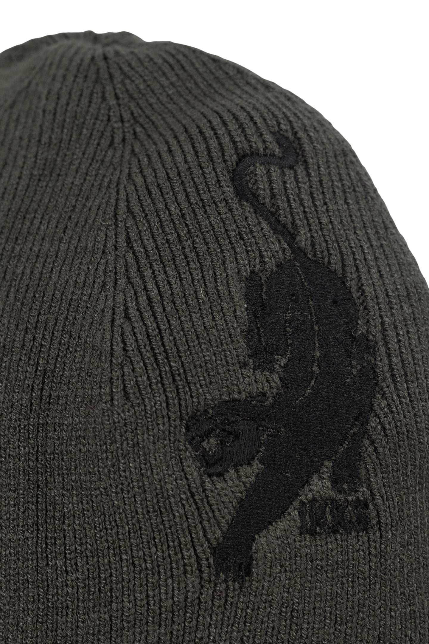 BOY'S RECYCLED KNITTED KHAKI HAT WITH MASK CUT-OUT 3