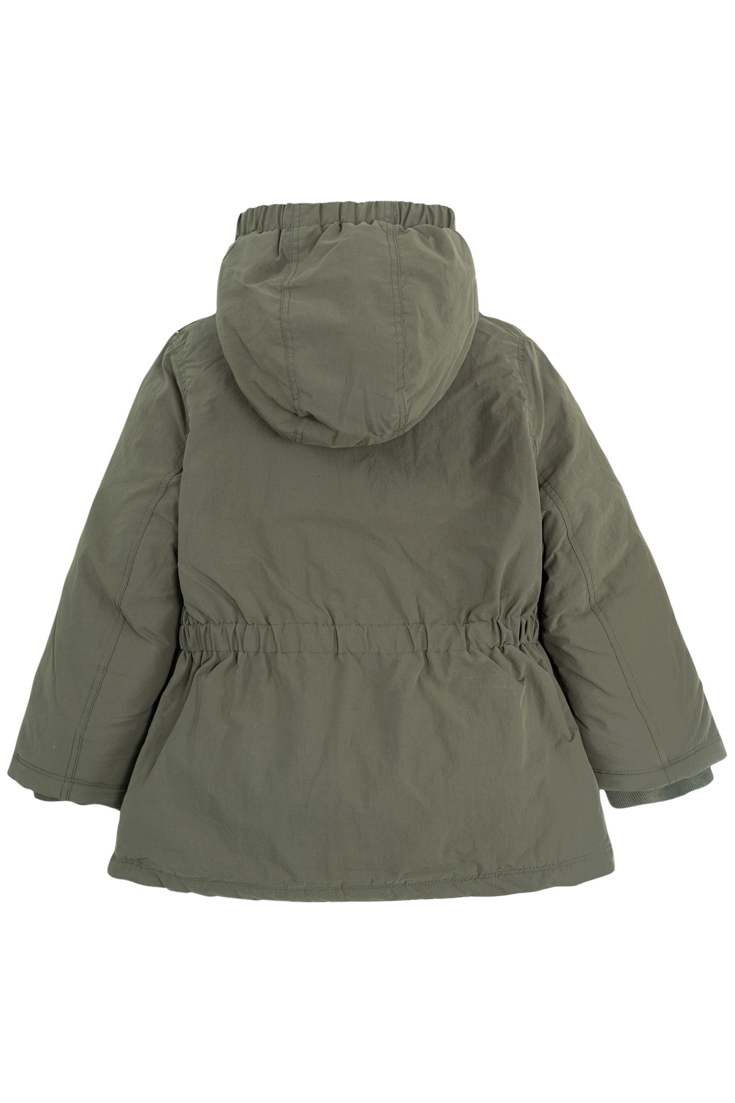 GIRL'S 3-IN-1 KHAKI PARKA WITH SILVER QUILTED DOWN JACKET 2