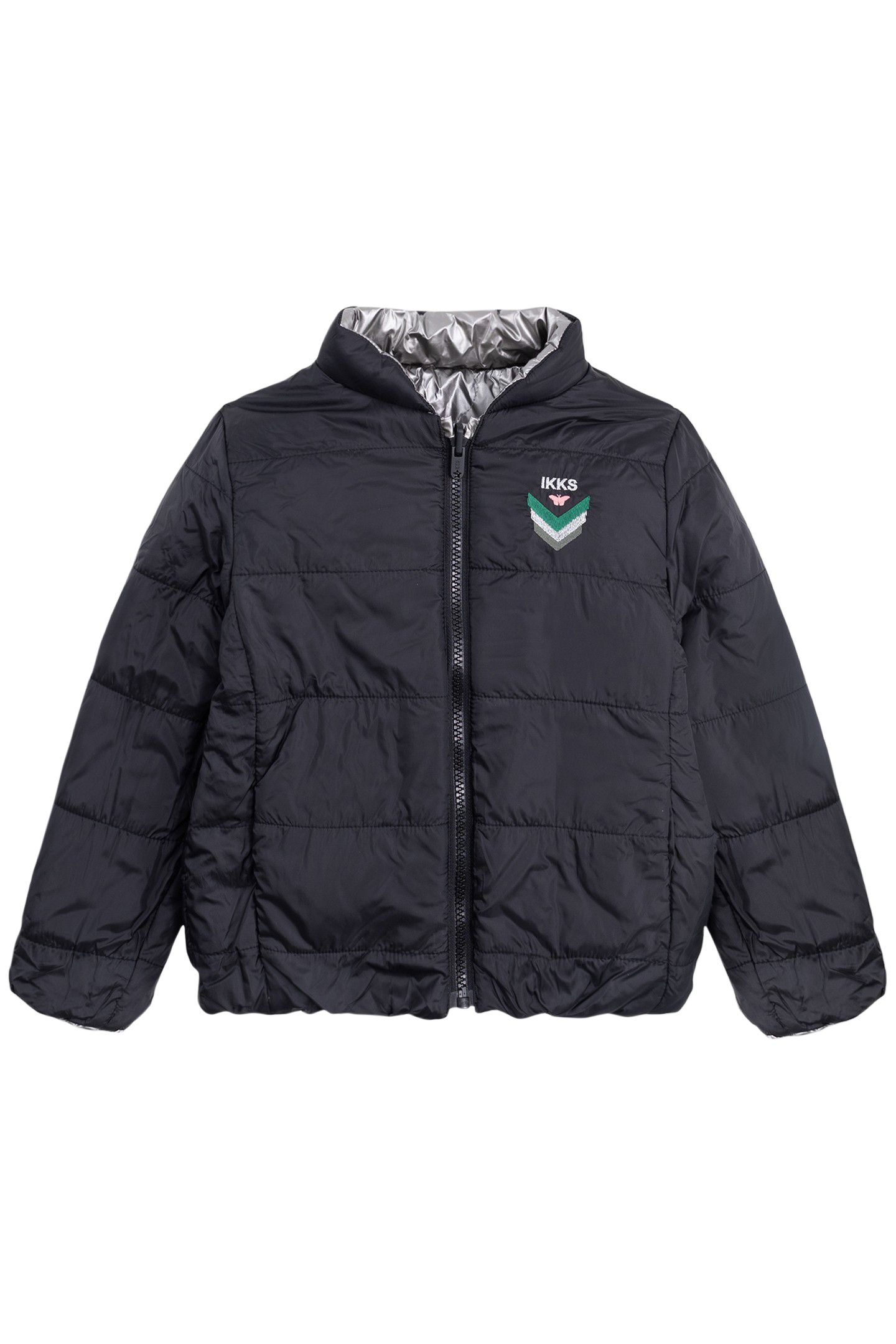 GIRL'S 3-IN-1 KHAKI PARKA WITH SILVER QUILTED DOWN JACKET 6