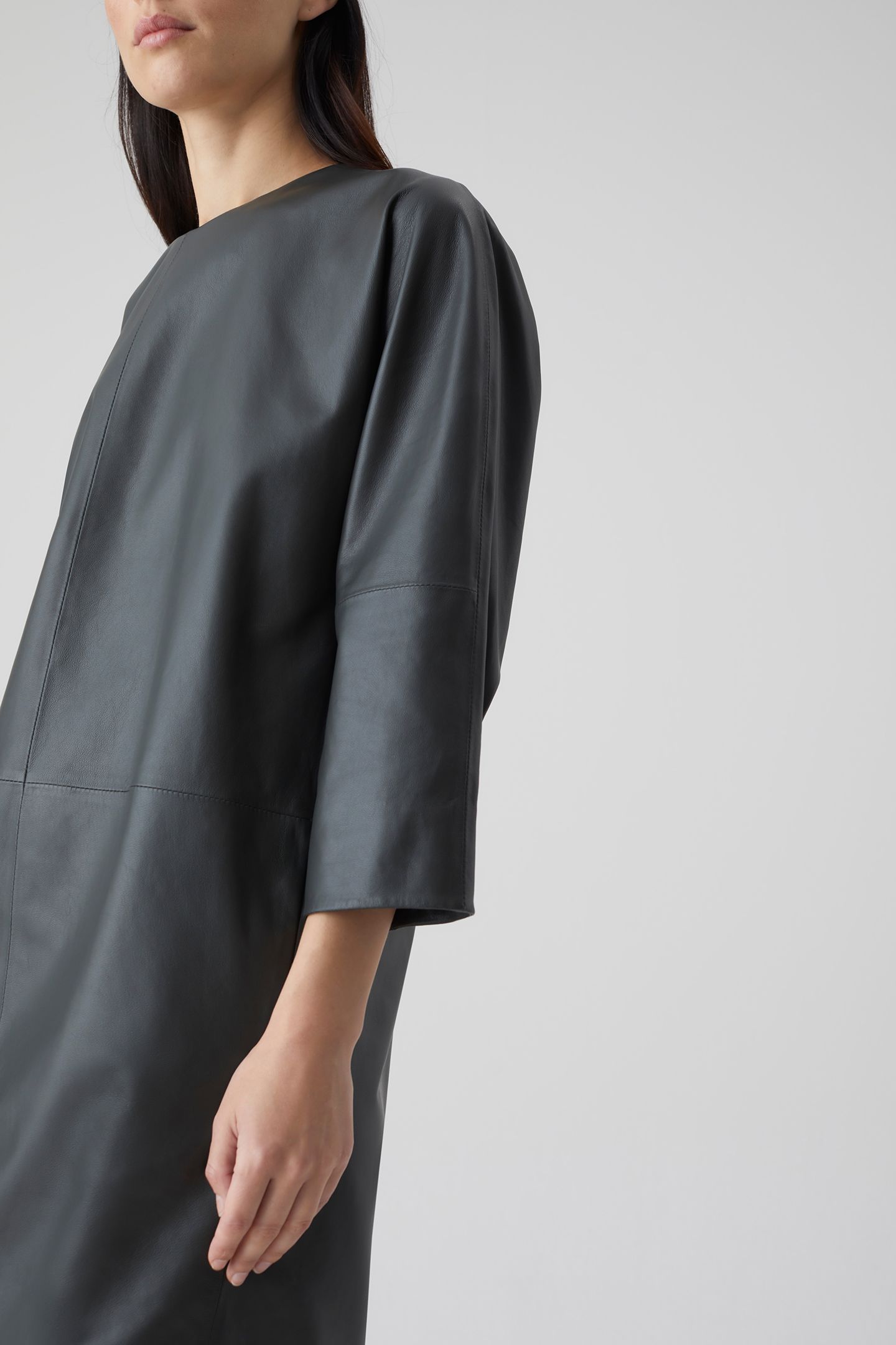WIDE SLEEVE DRESS DRESSES WASHED BLACK 4