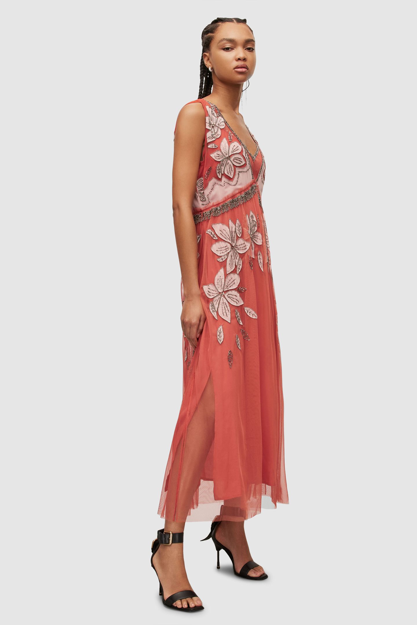 LAIA EMB DRESS VIVID ORANGE 4