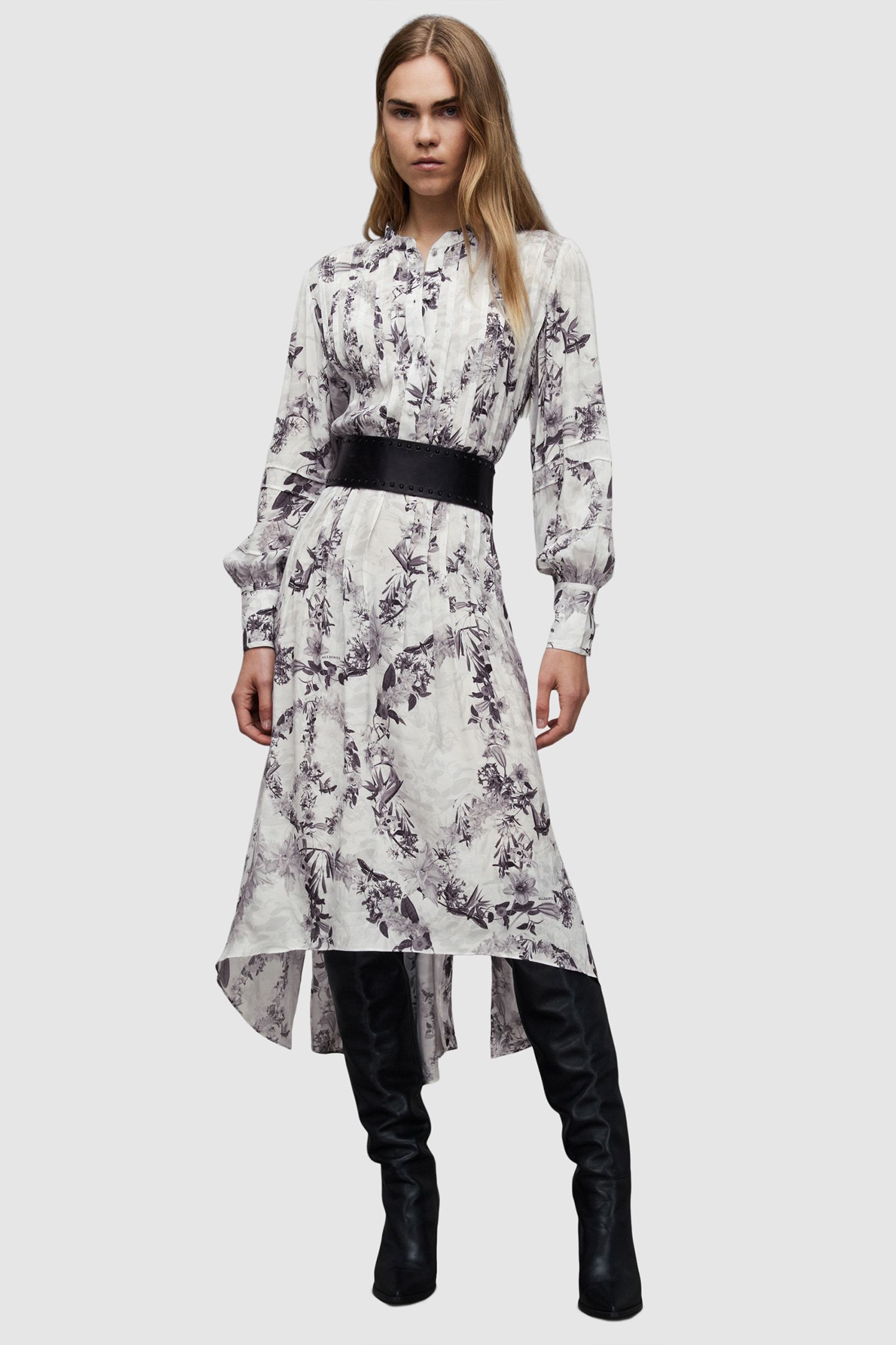 EILA AUDREY DRESS MONO WHITE 1