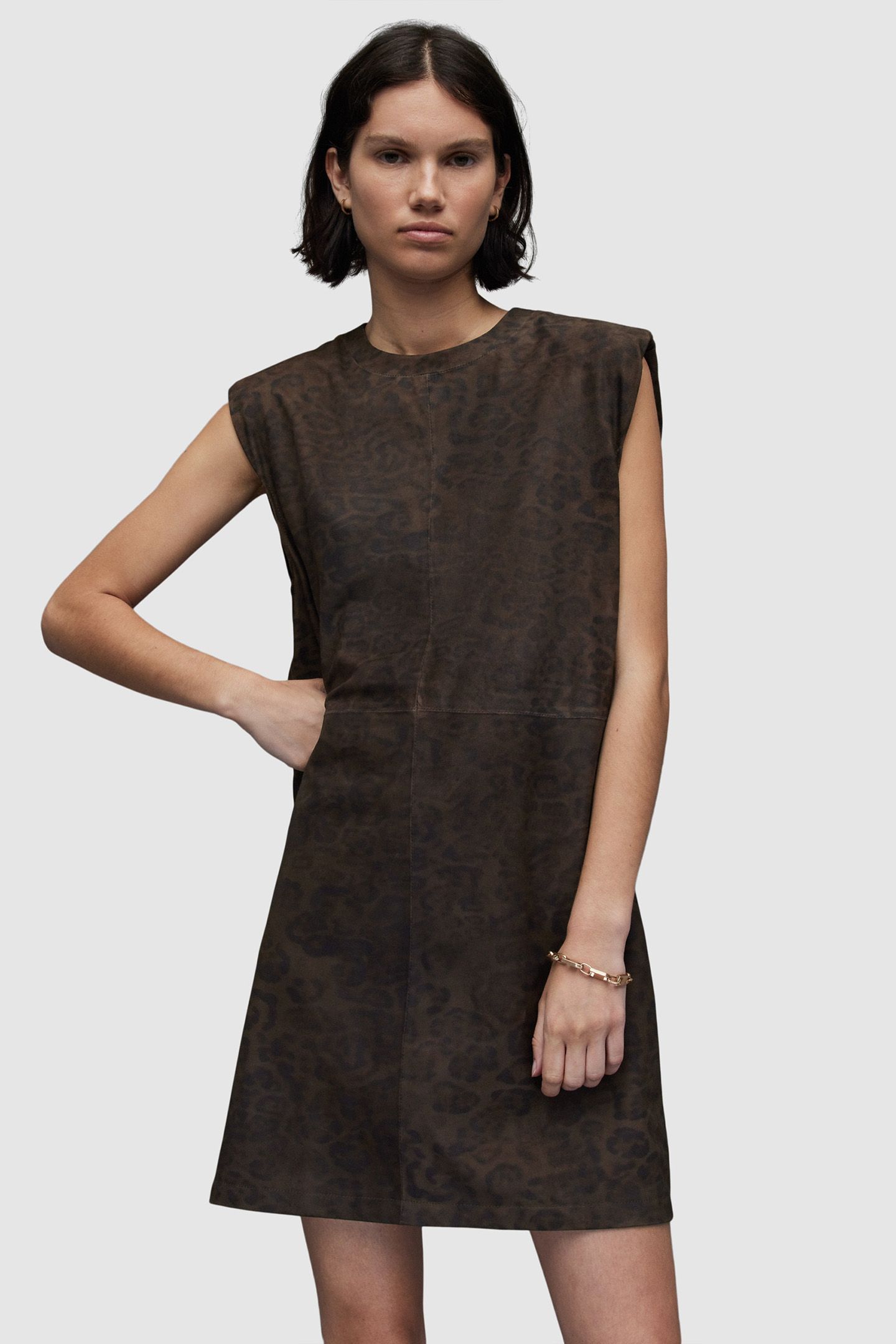 MIKA LEO DRESS BROWN 1