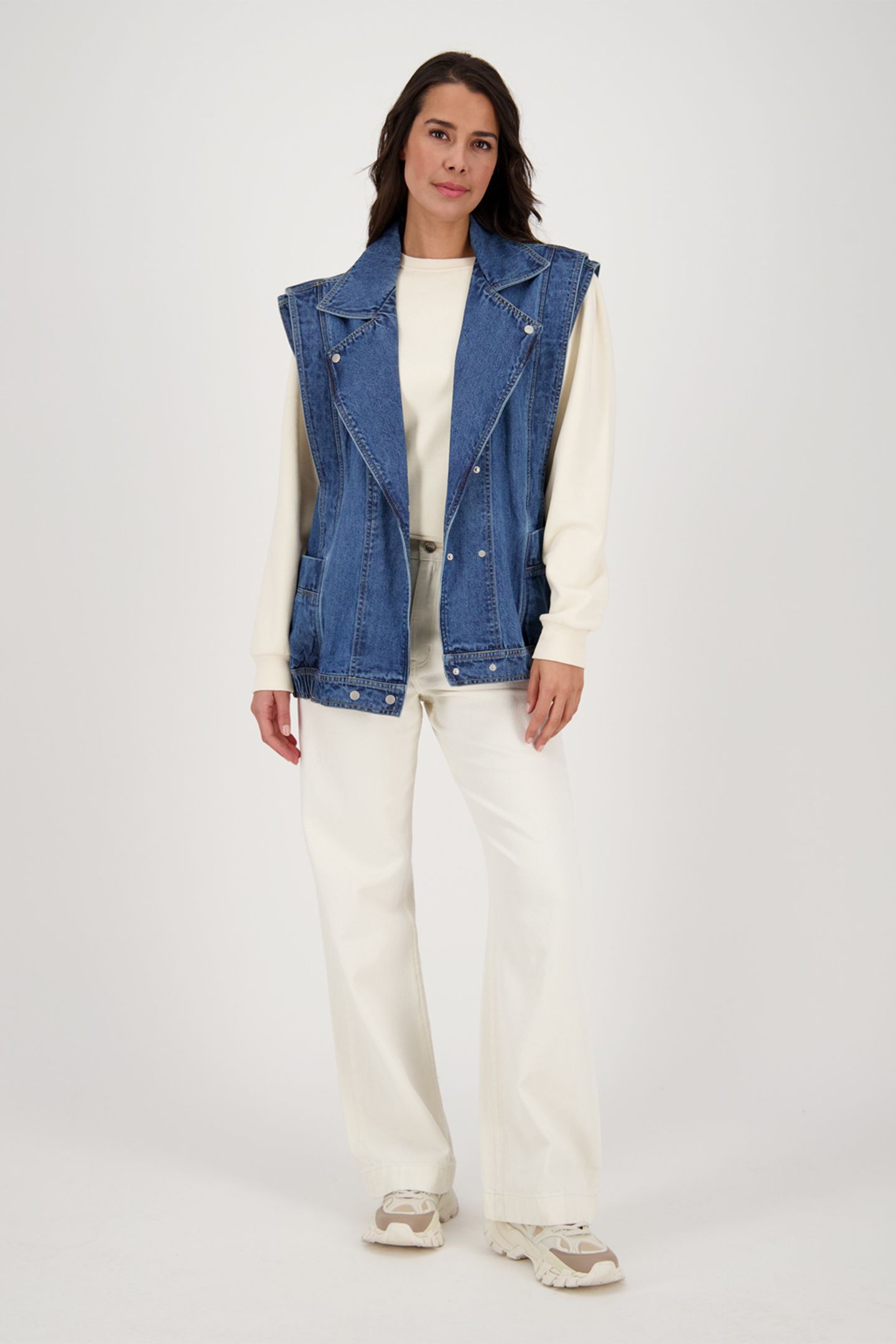 OASIS PATCHED-ON POCKETS JEANS BRIGHT CREAM 3