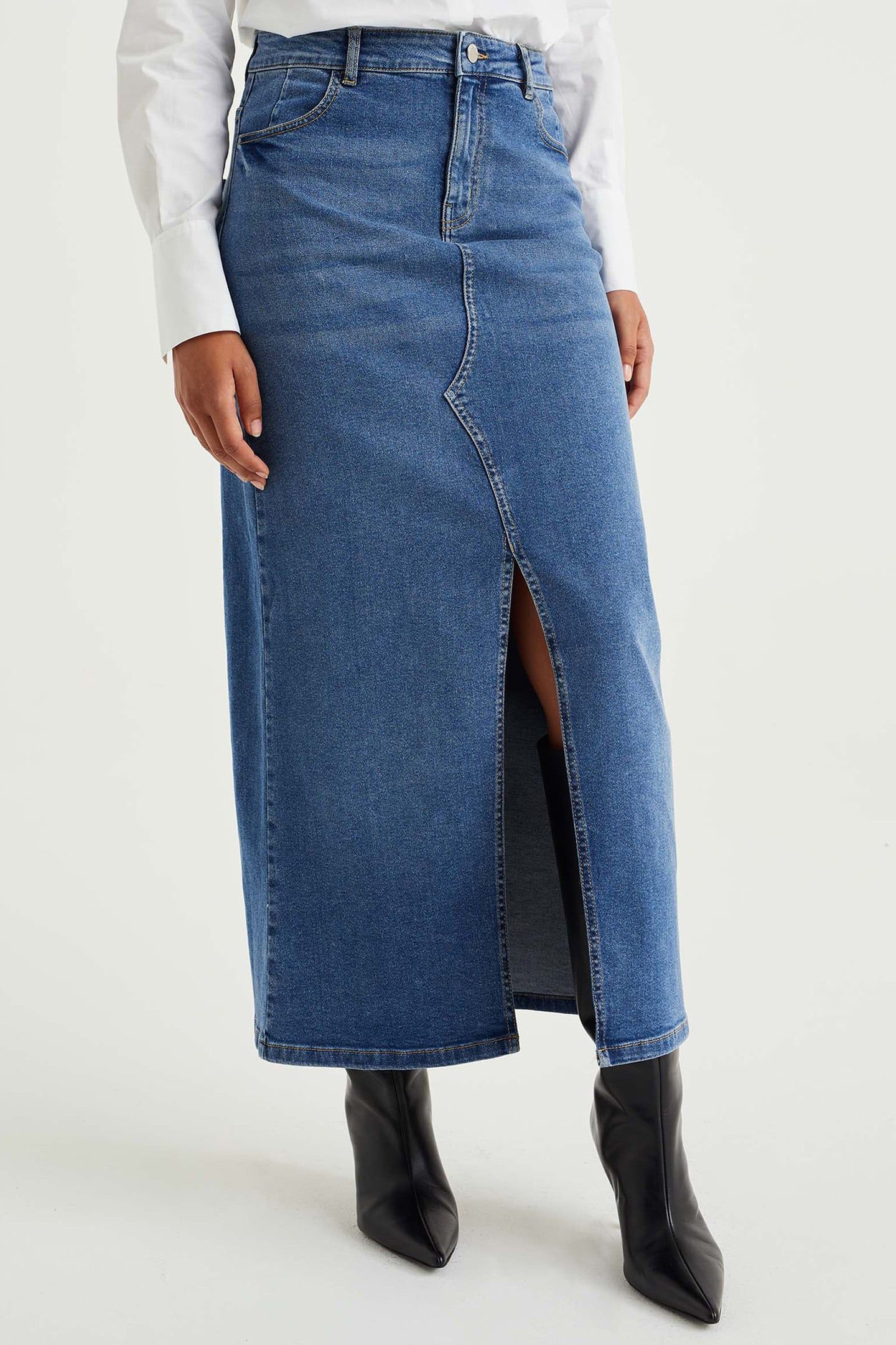 SKIRT MAXI LENGTH BLUE 1